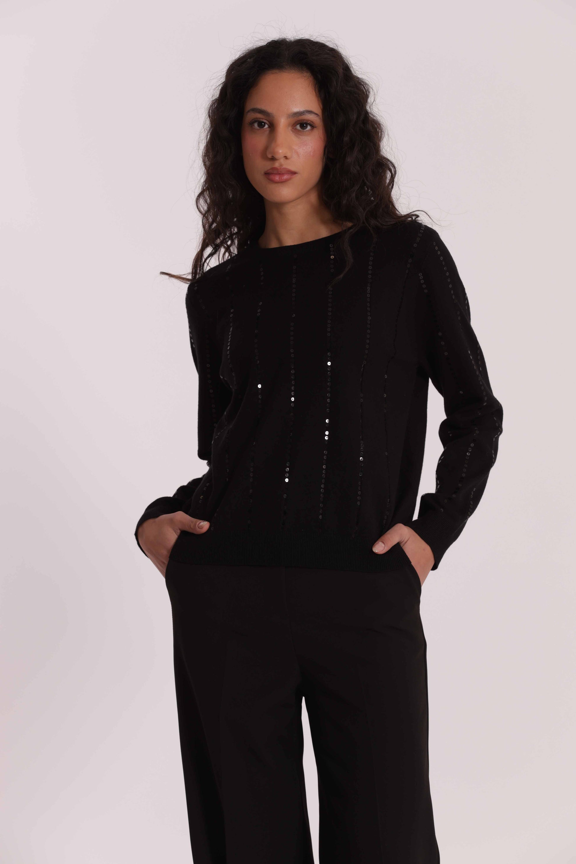 MAGLIA CARDIGAN CON PAILLETTES