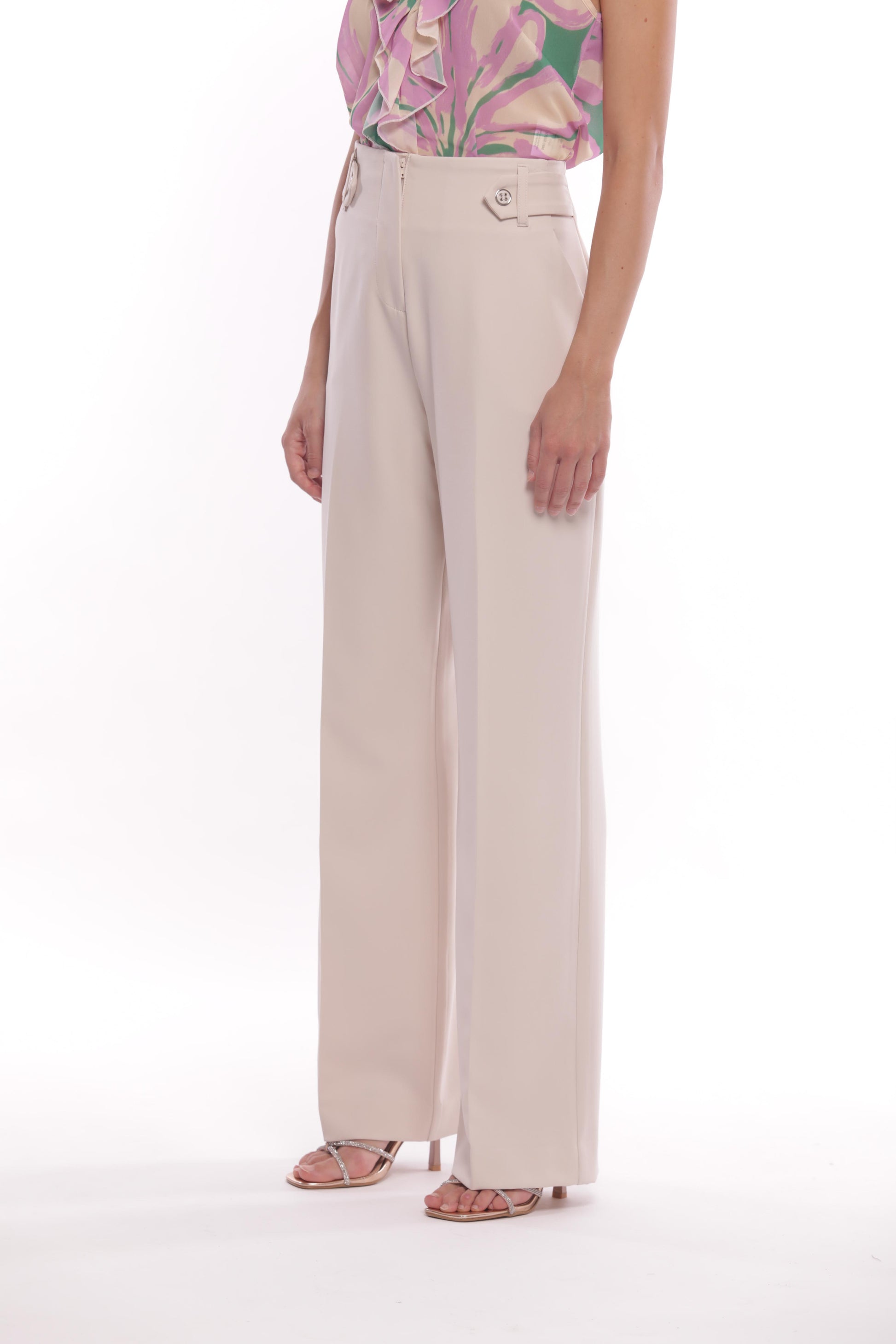 PANTALONE PALAZZO IN TESSUTO TECNICO