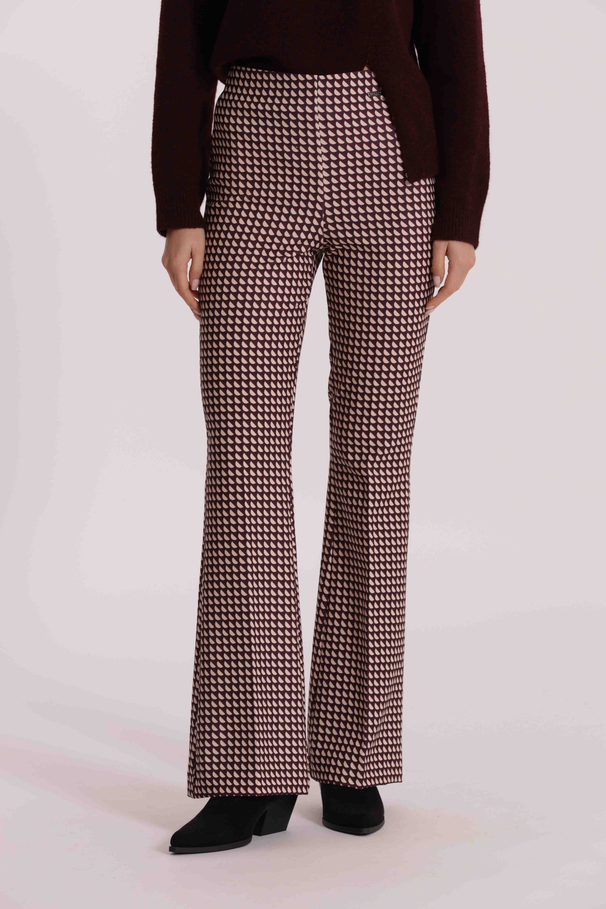 PANTALONE FLARE IN TECNICO FANTASIA GEO