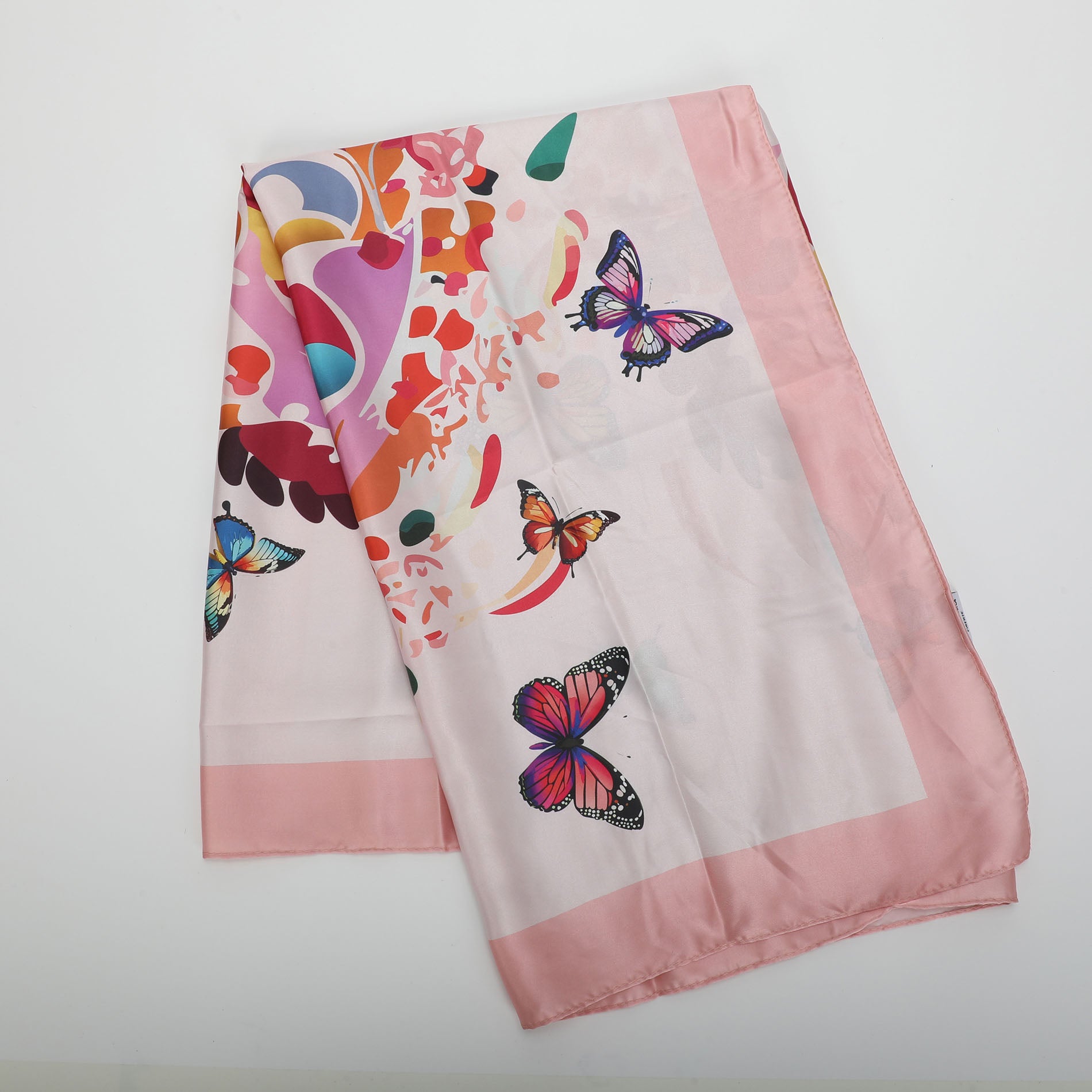 FOULARD VORTICE DI FARFALLE (90X90 cm)
