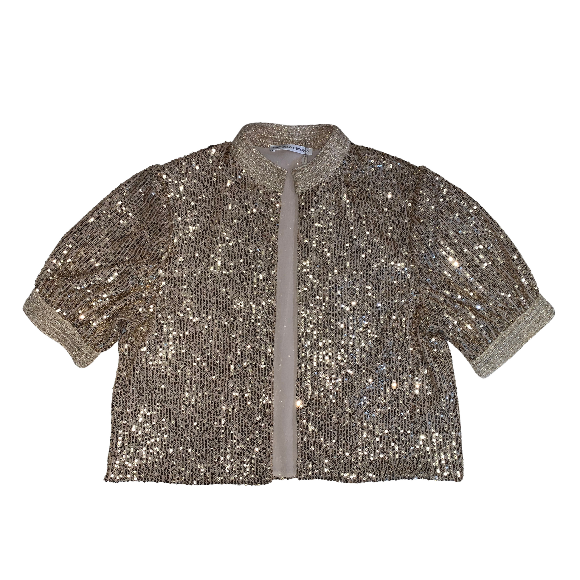COMPLETO GIACCA + PANTALONE PAILLETTES ORO