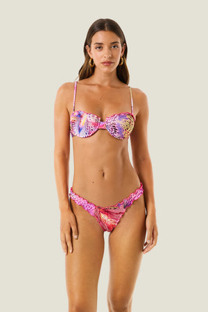 Balconcino e slip sbambolato pink butterfly