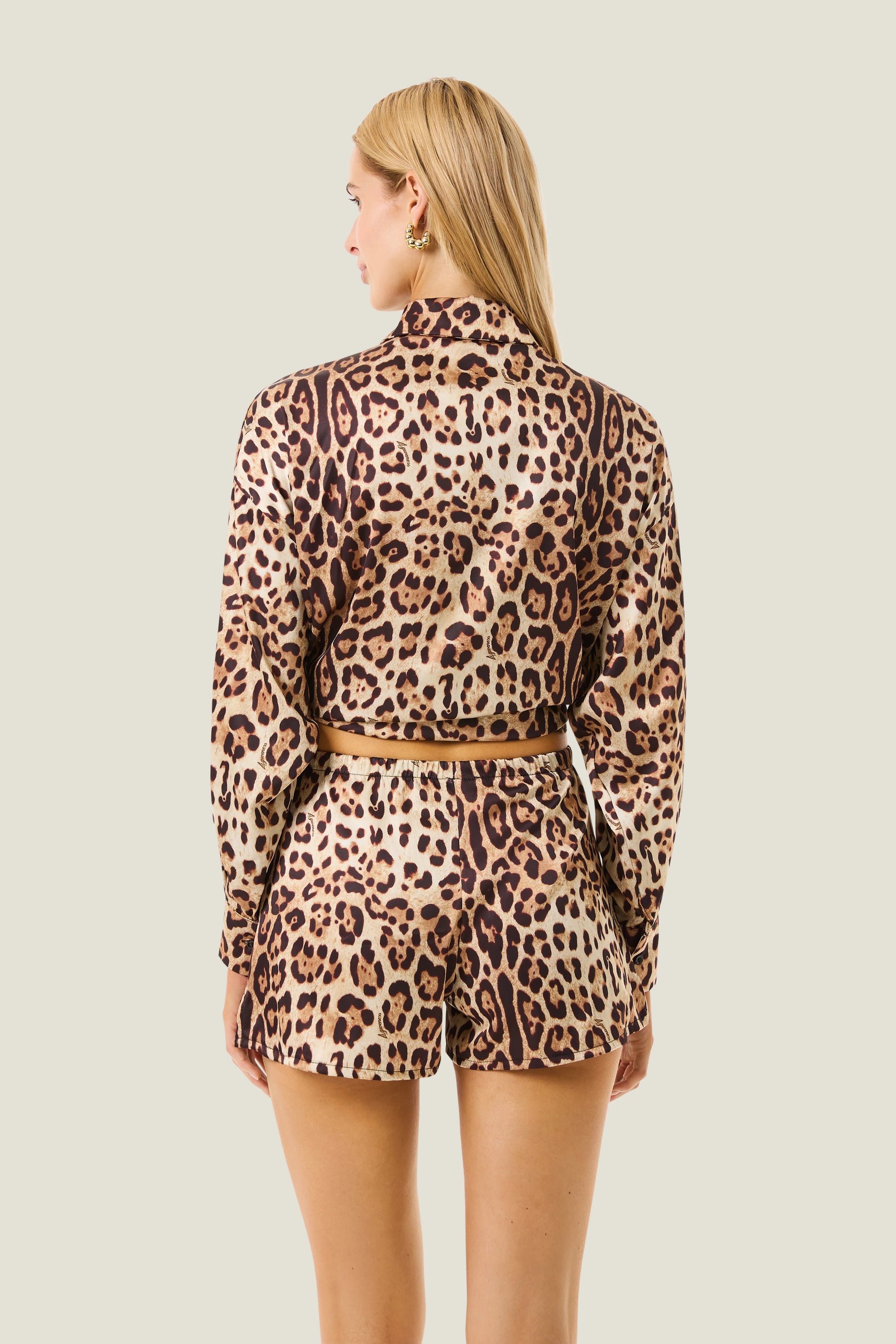 Camicia crop leopard basic