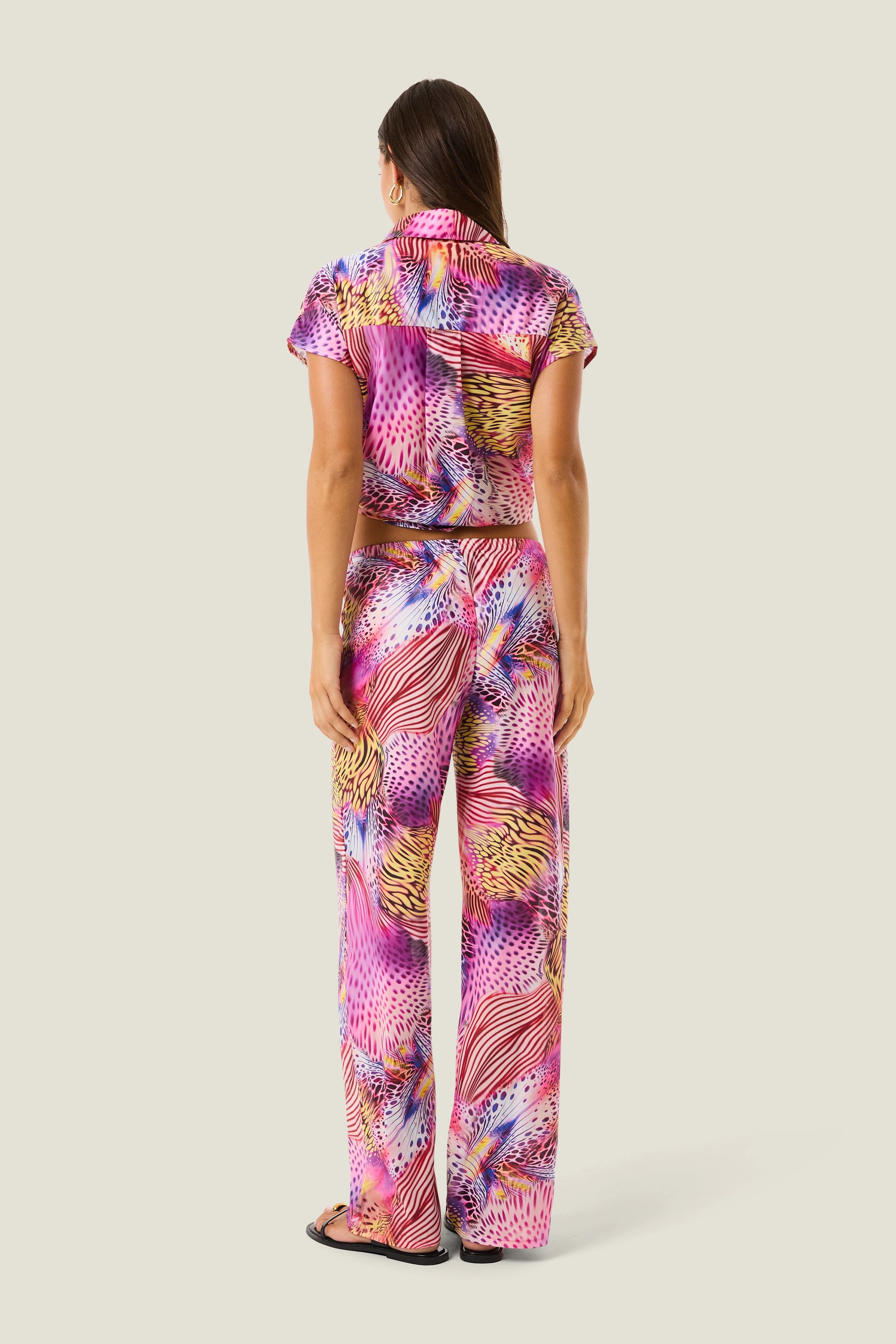 Pantalone pink butterfly