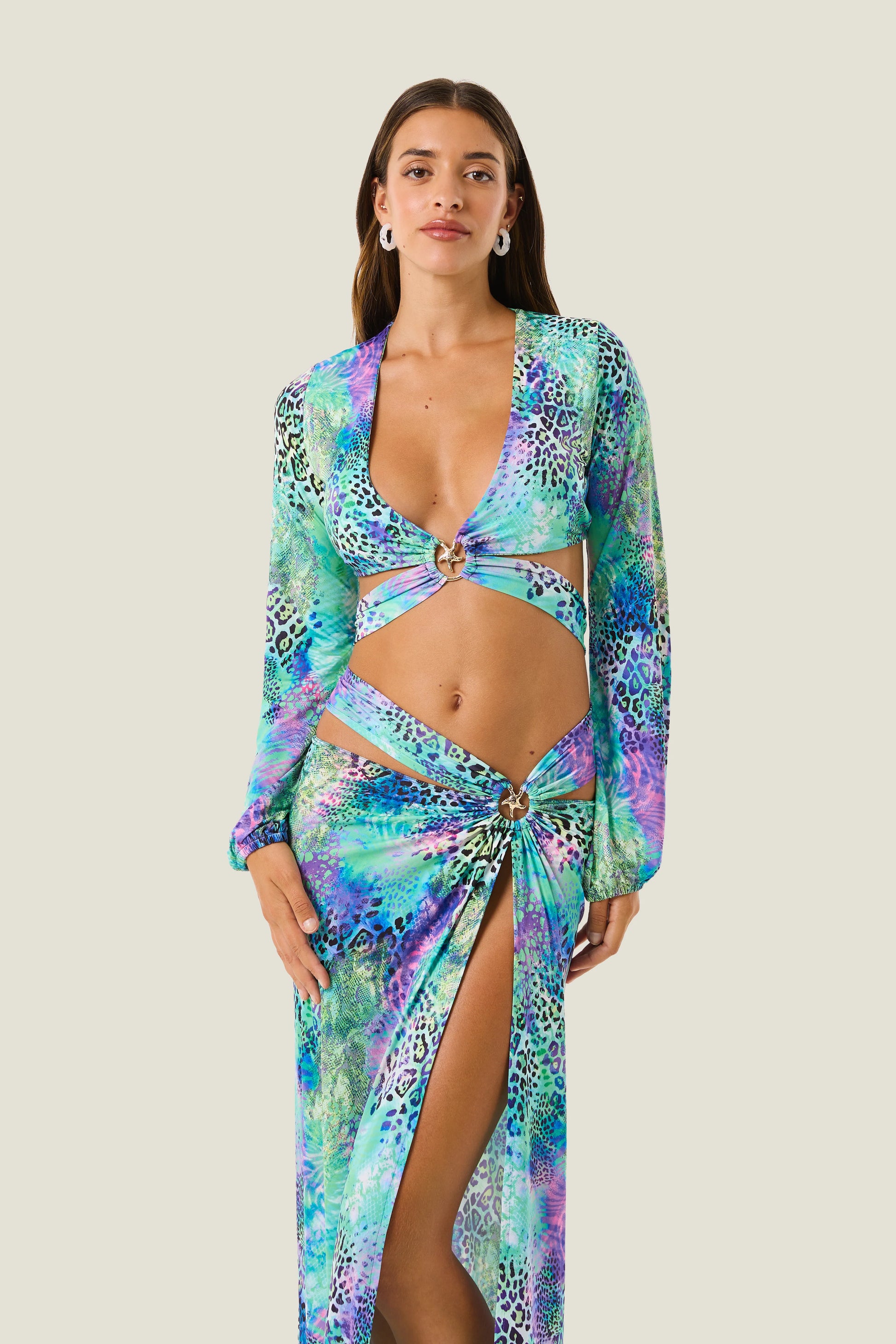 4GIVENESS-Top anello patch animalier