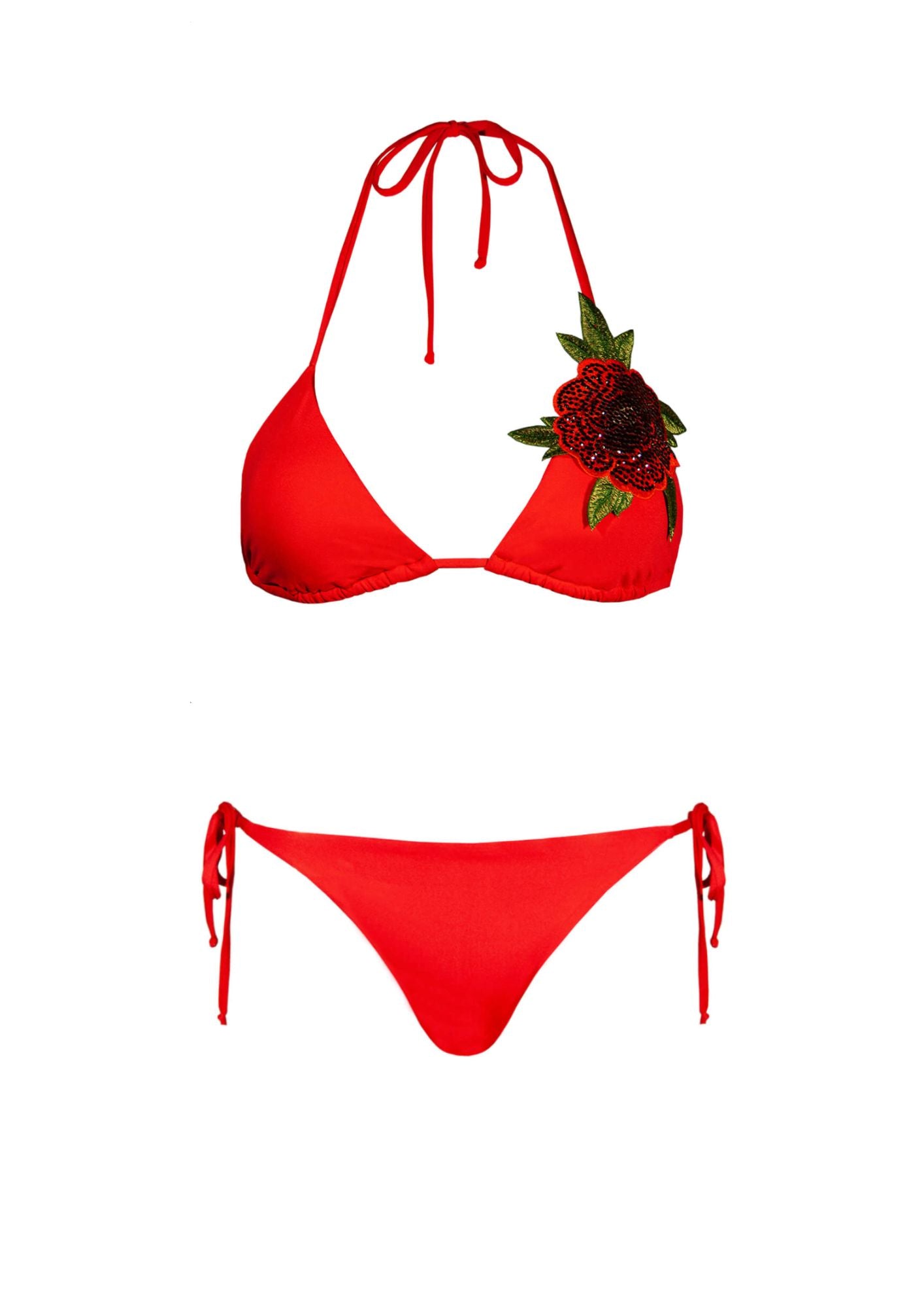 TRIANGOLO CON FIORE STRASS