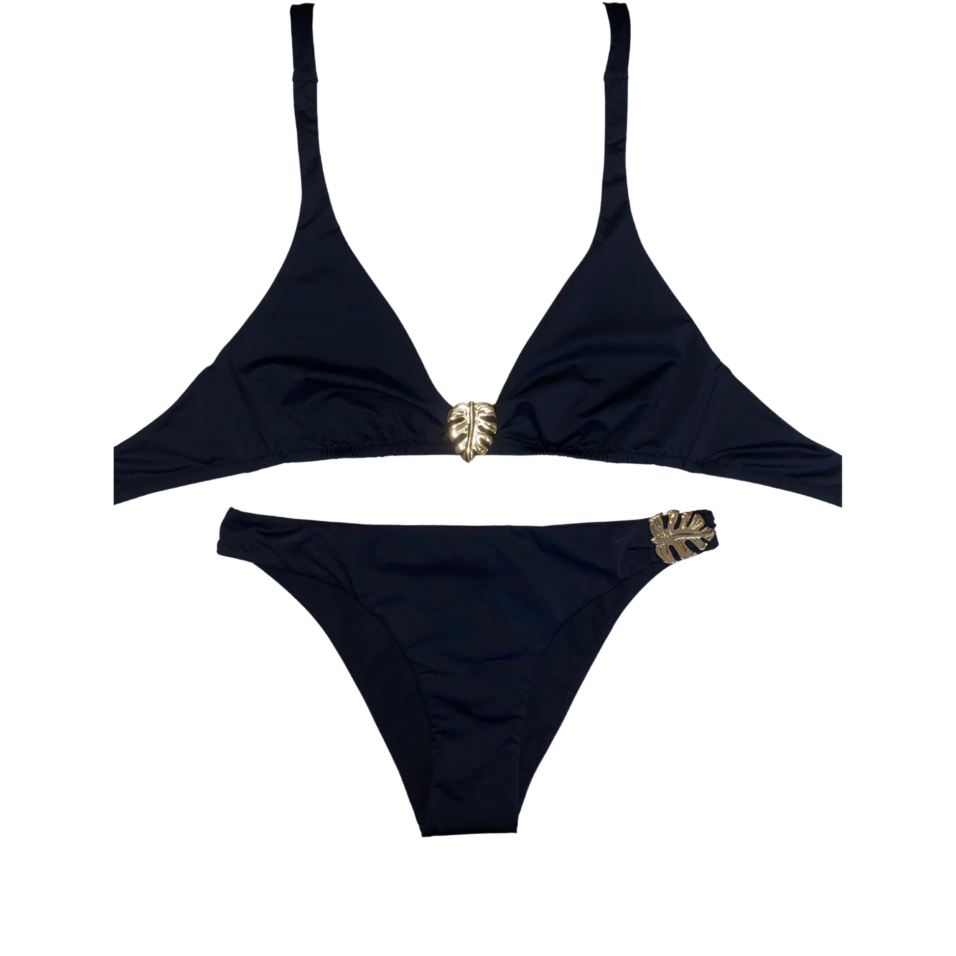 BIKINI TRIANGOLO AMERICANA FOGLIE ORO