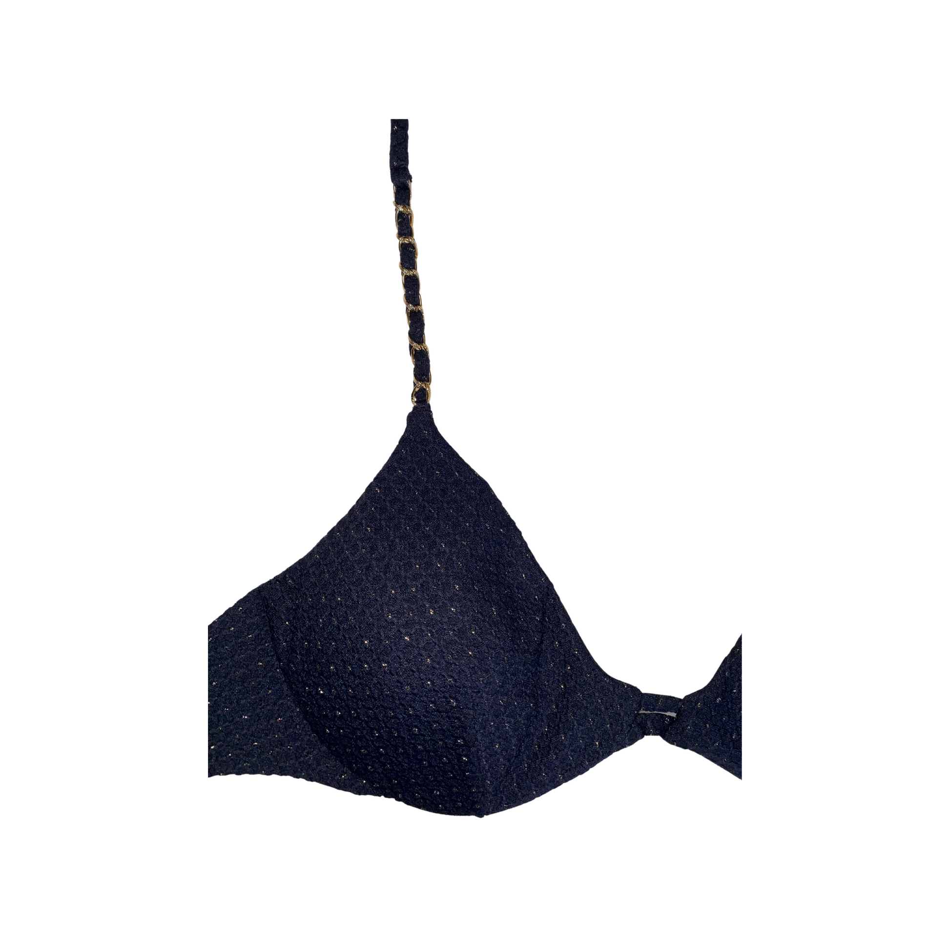 BIKINI FERRETTO GOFFRATO CON BRETELLE CATENA