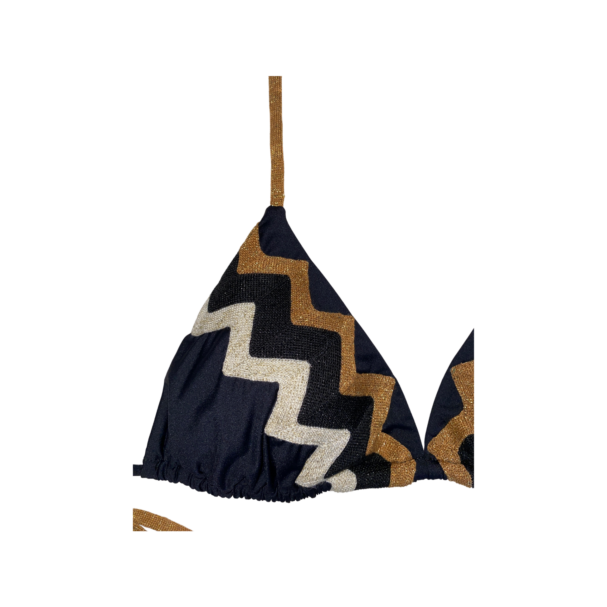 MISS BIKINI-BIKINI TRIANGOLO PASSAMANERIA ZIGZAG ETNICO