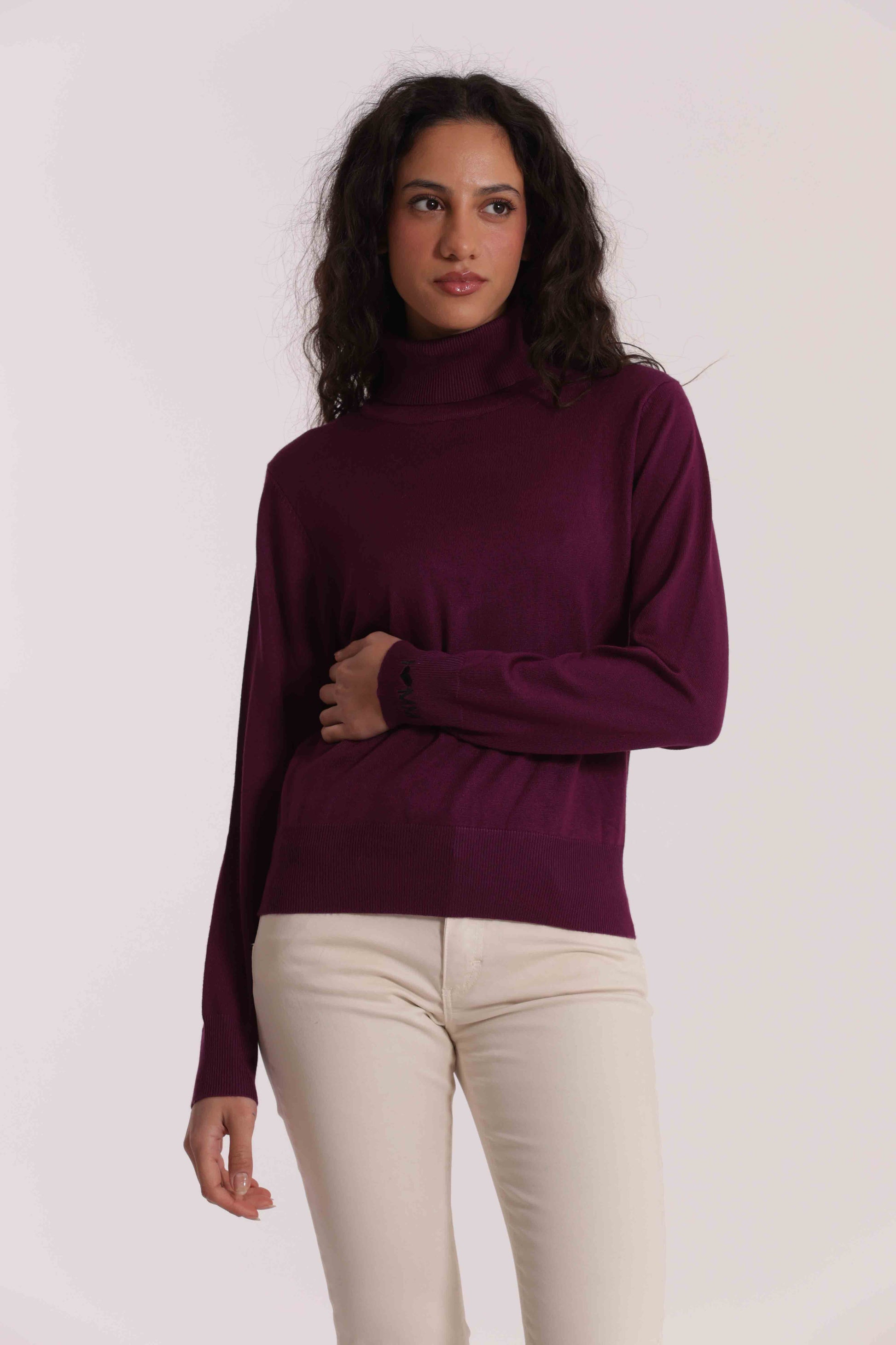 MAGLIA COLLO ALTO IN MANOFREDDA