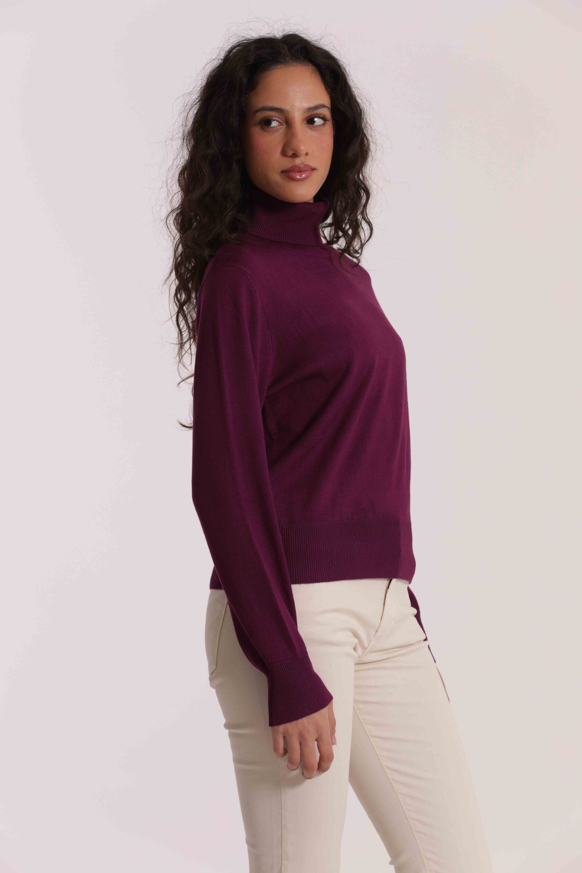 MAGLIA COLLO ALTO IN MANOFREDDA
