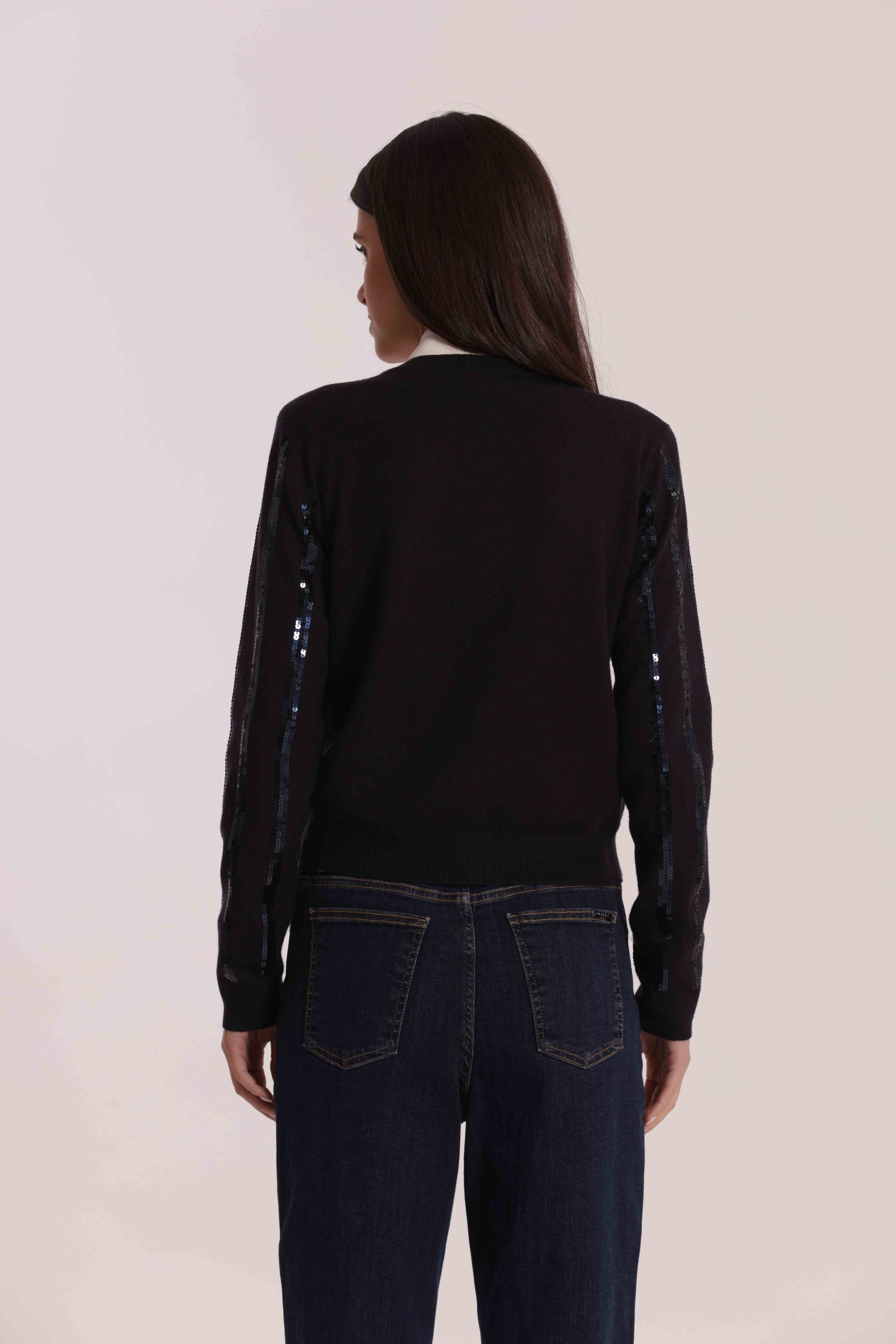 MAGLIA CARDIGAN CON PAILLETTES