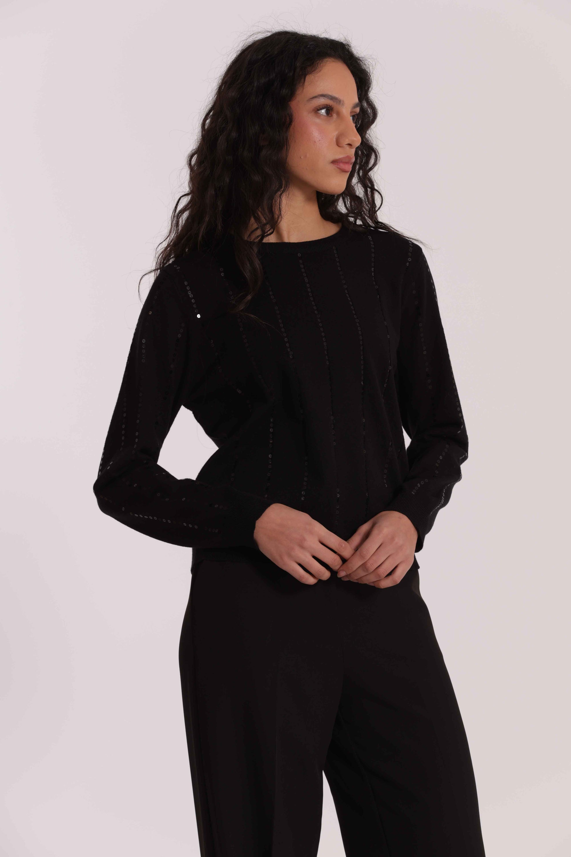MAGLIA CARDIGAN CON PAILLETTES