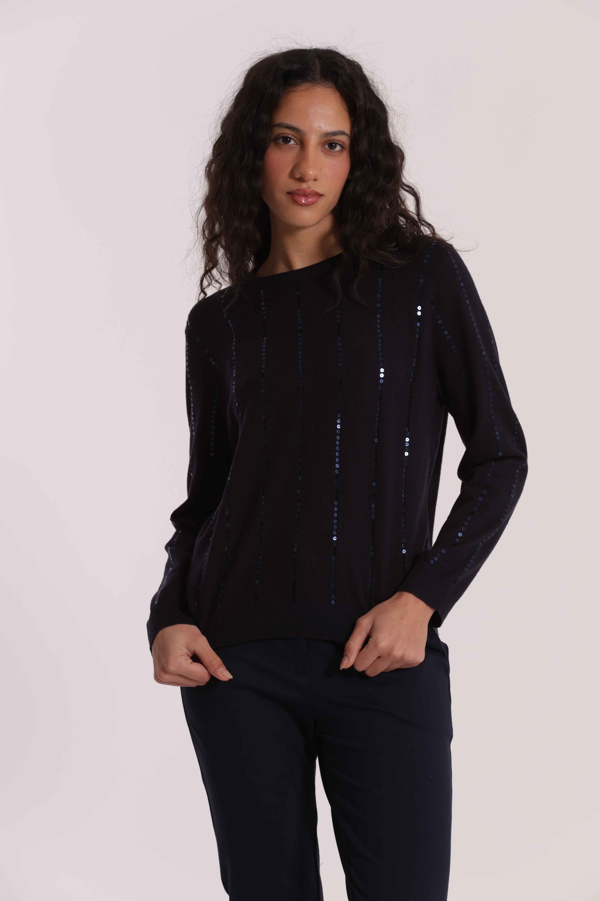 MAGLIA CARDIGAN CON PAILLETTES