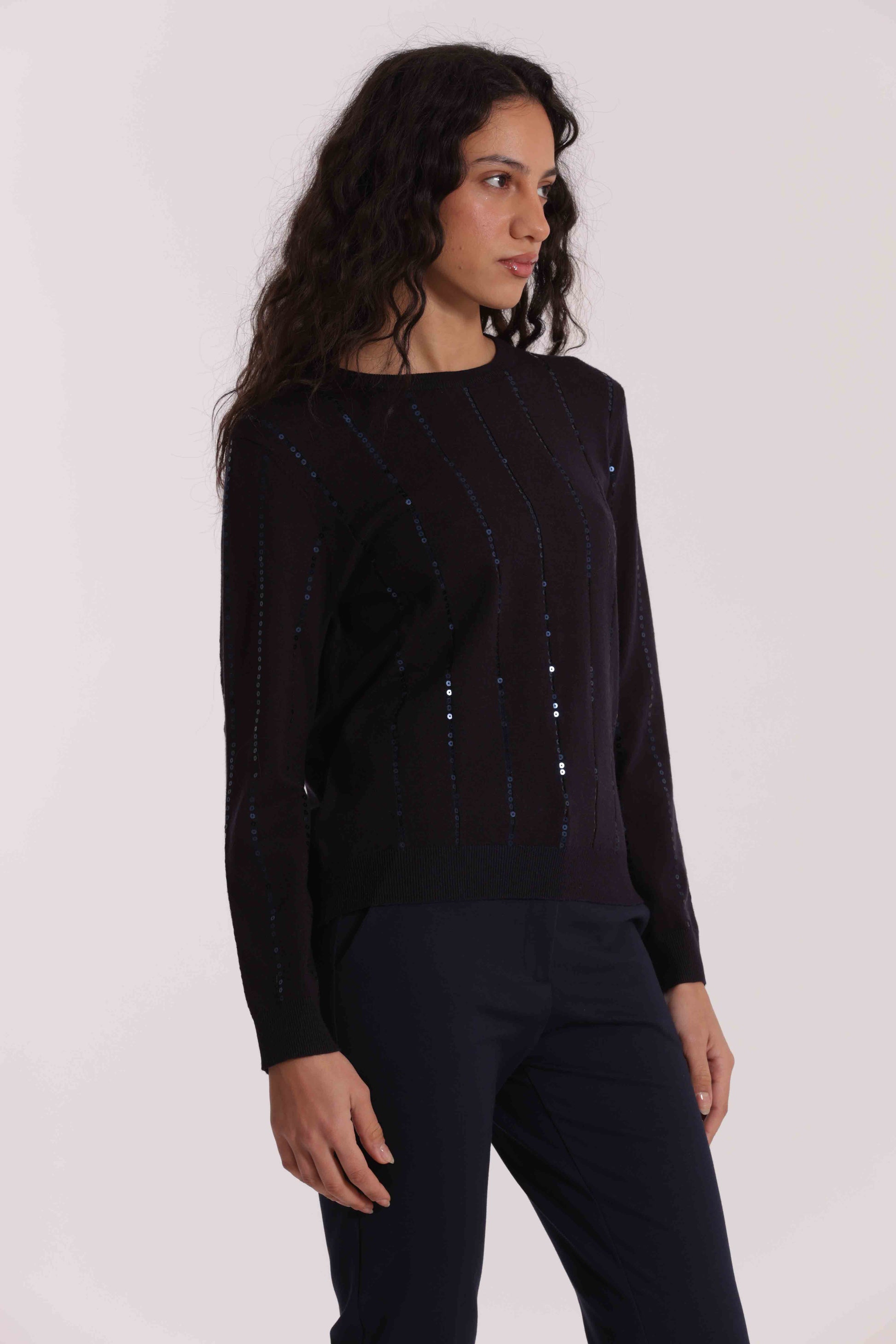 MAGLIA CARDIGAN CON PAILLETTES