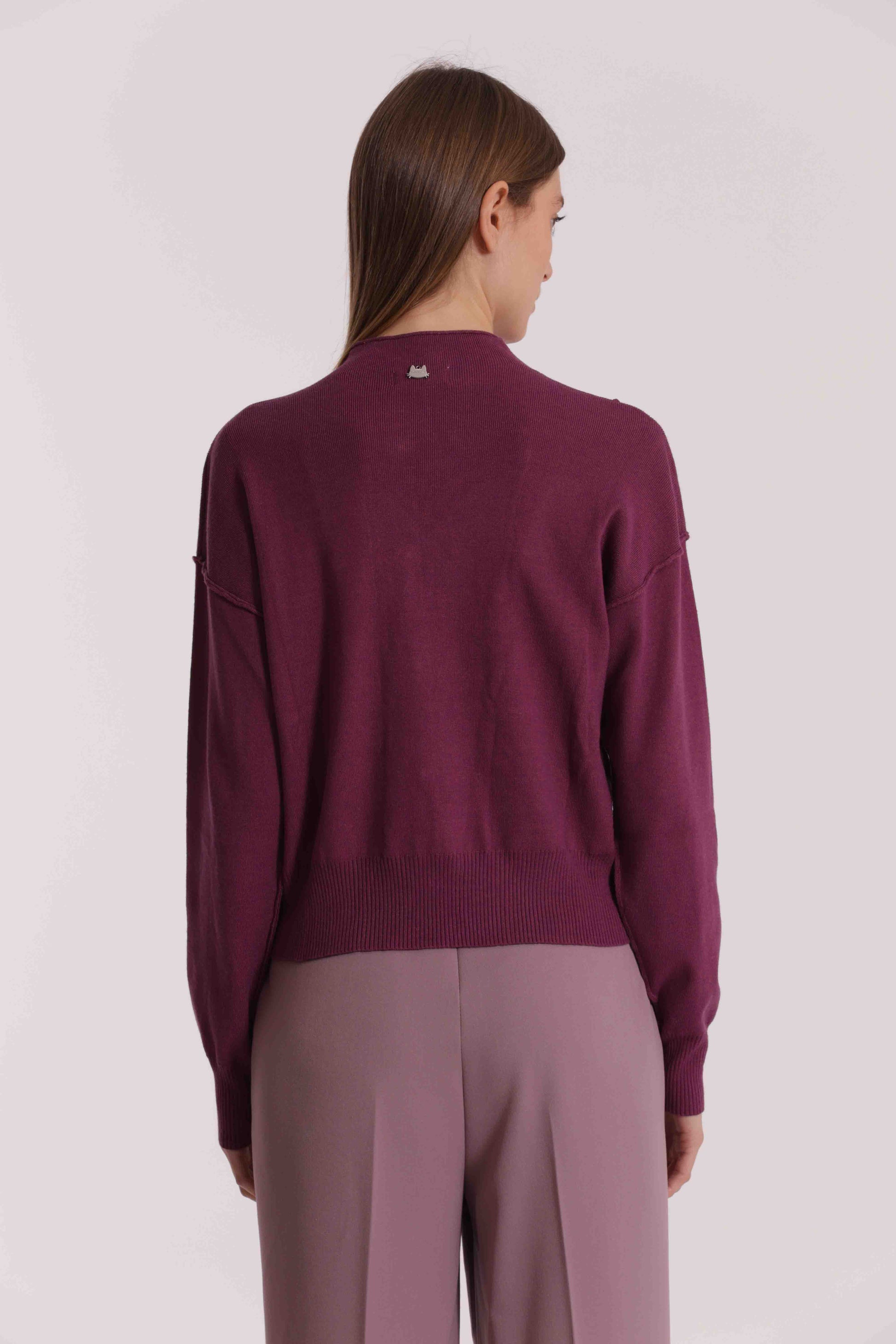 MAGLIA CARDIGAN CON BOTTONI PERLE