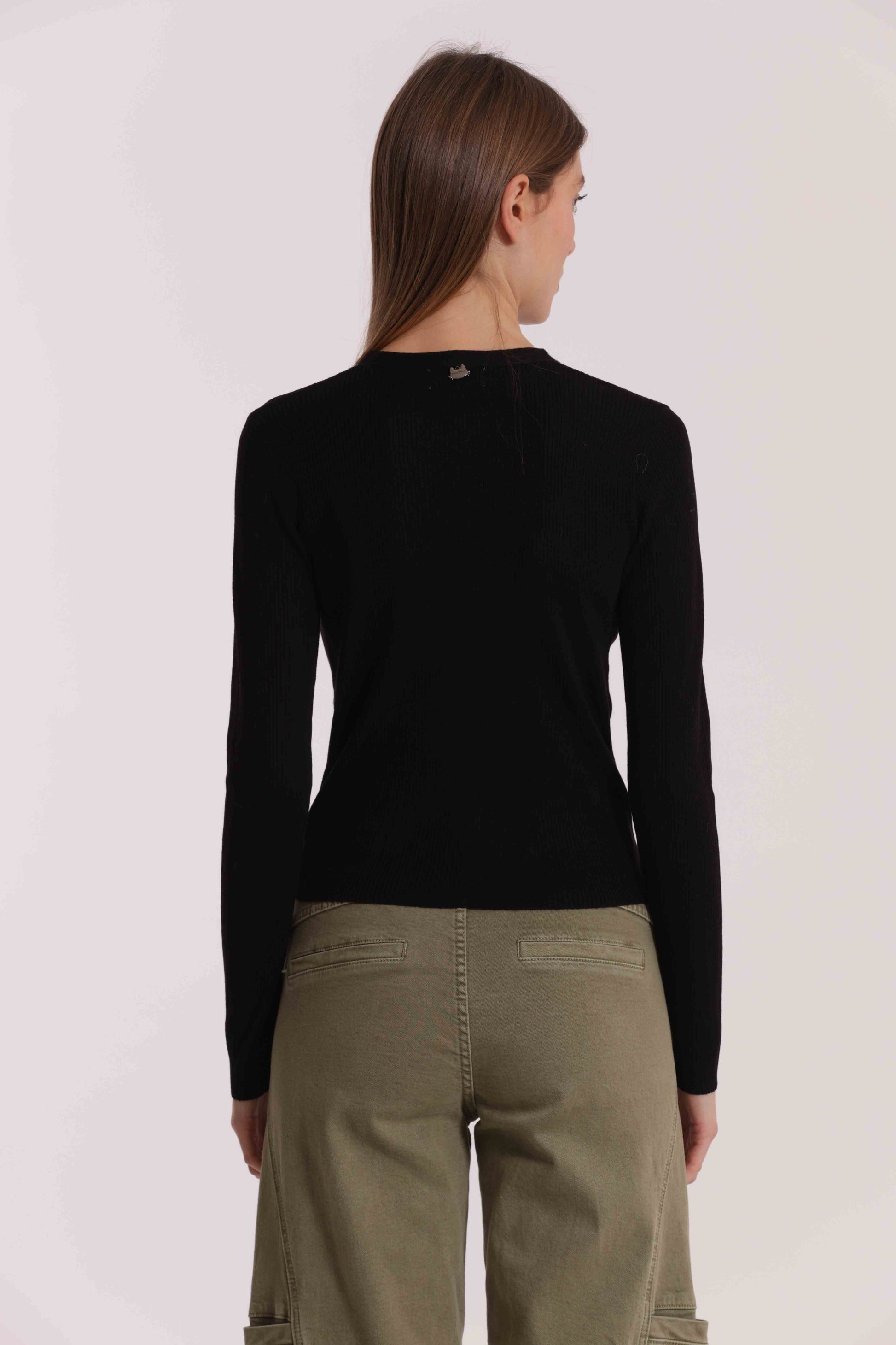 MAGLIA CARDIGAN CON CATENA