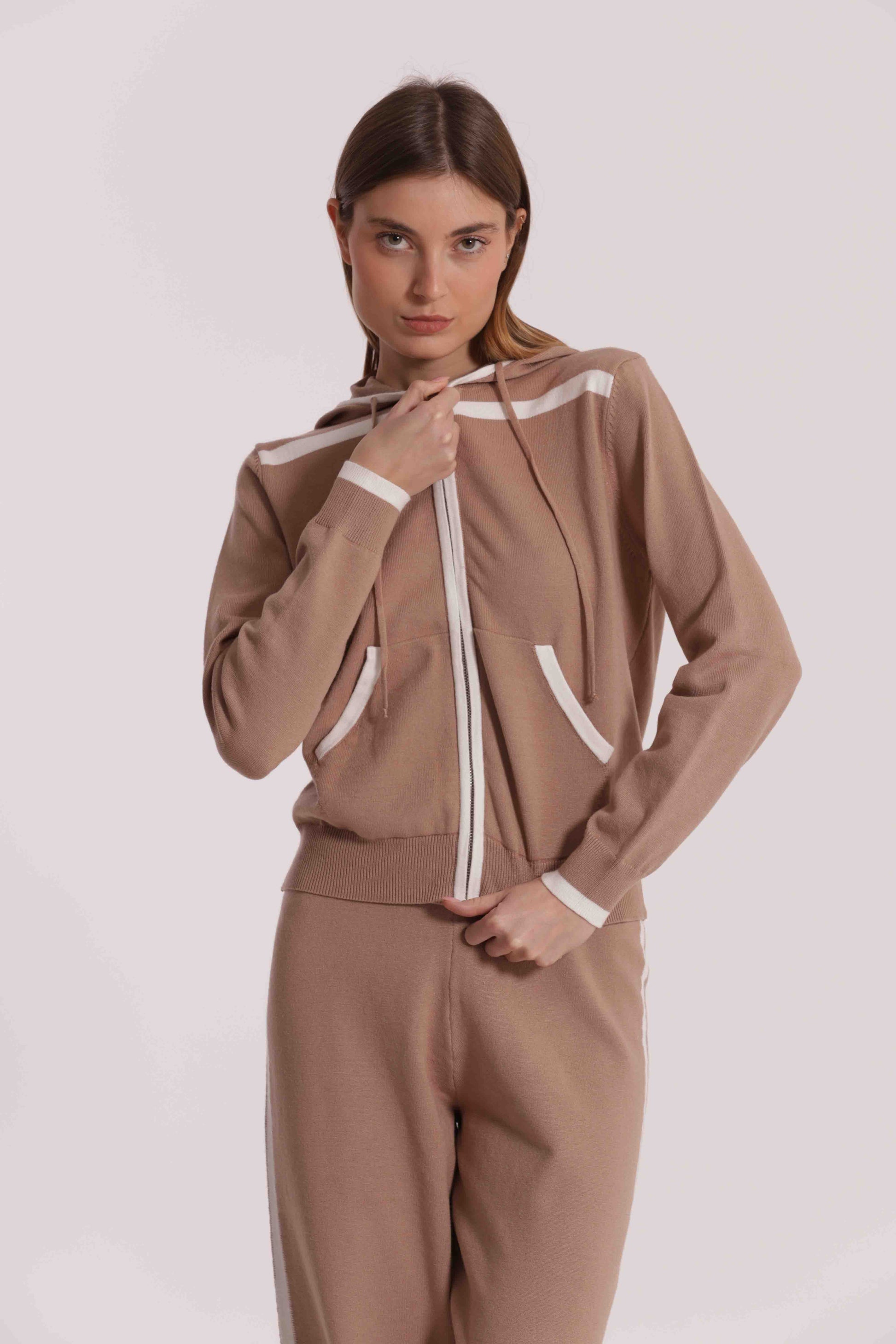 FELPA IN MAGLIA BICOLOR