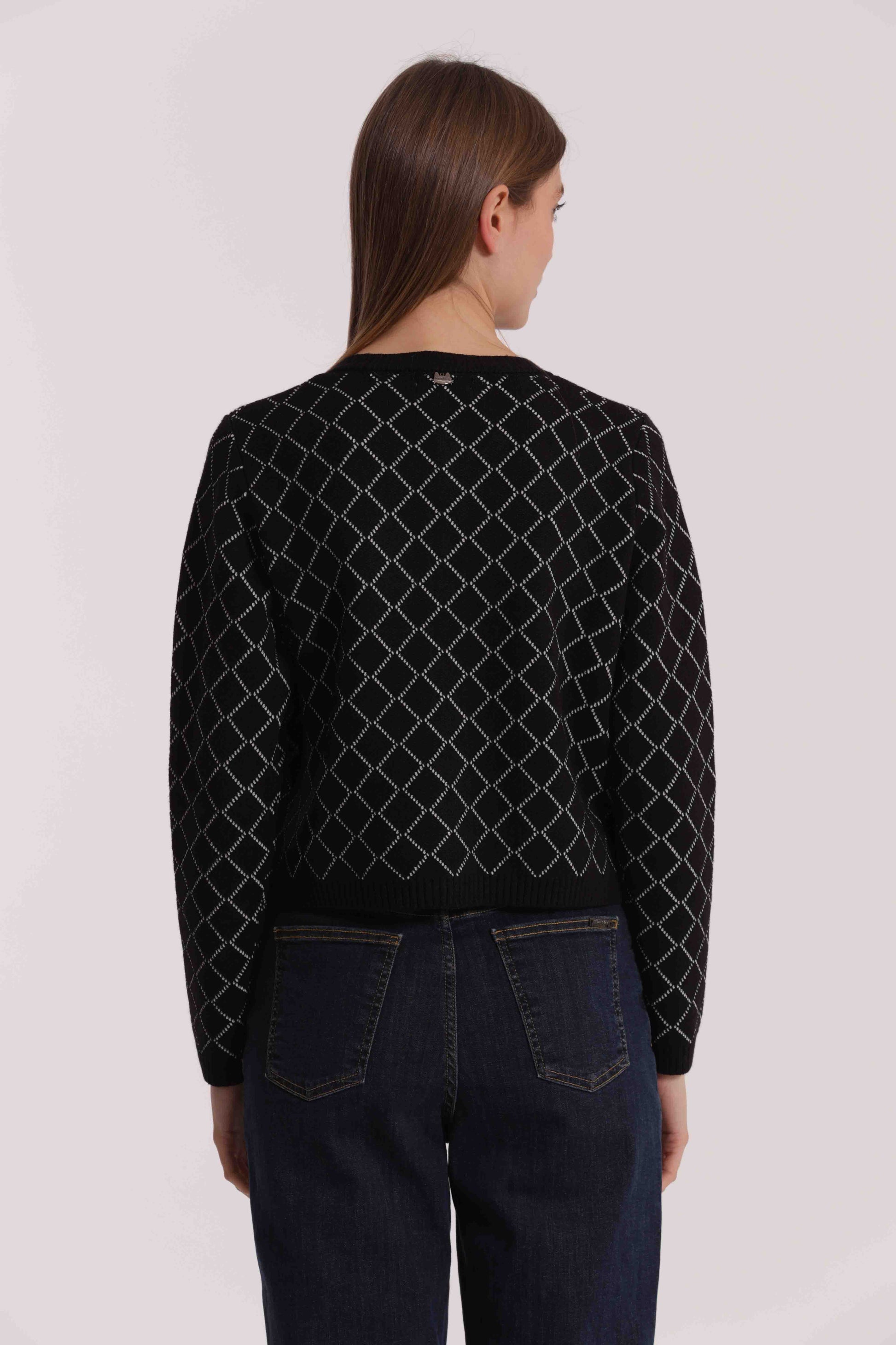 MAGLIA CARDIGAN A ROMBI