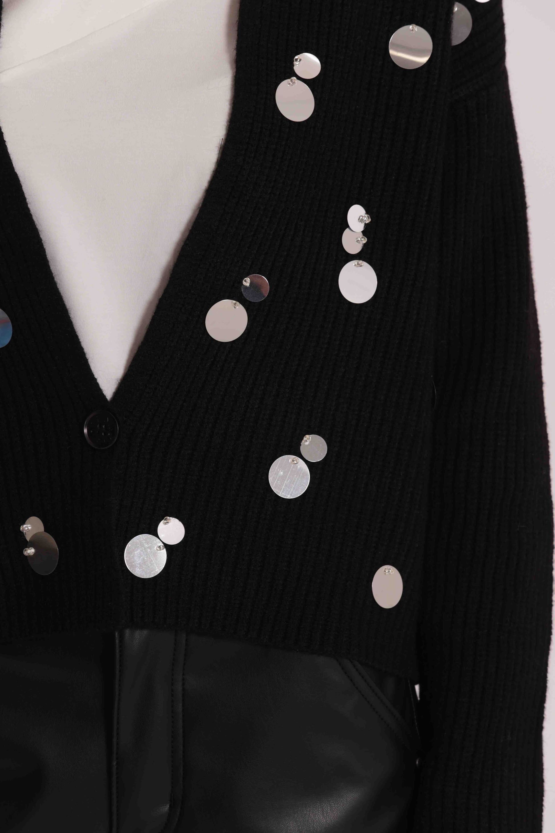 MAGLIA CARDIGAN CON STRASS