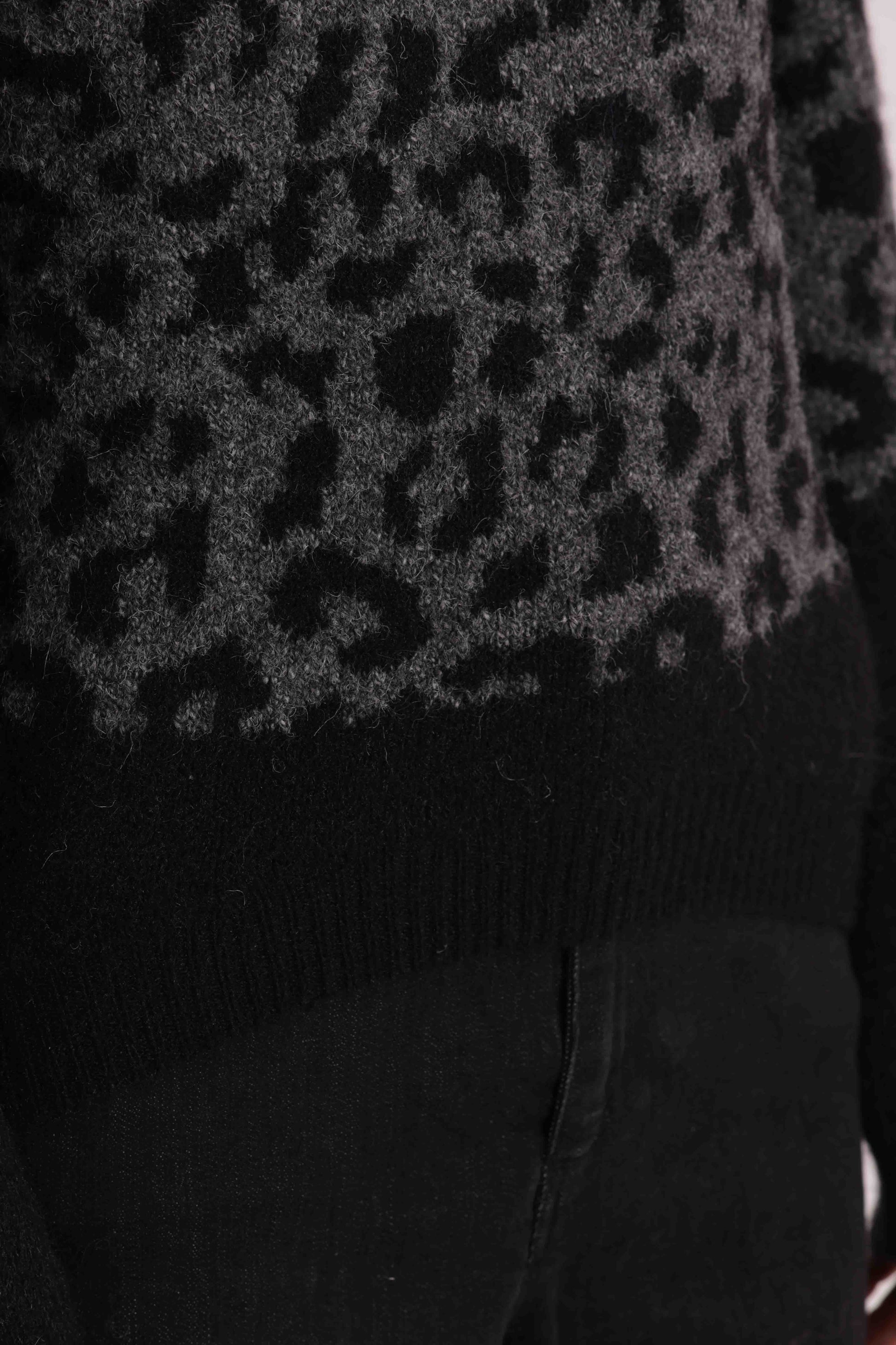 MAGLIA DOLCEVITA ANIMALIER BICOLOR