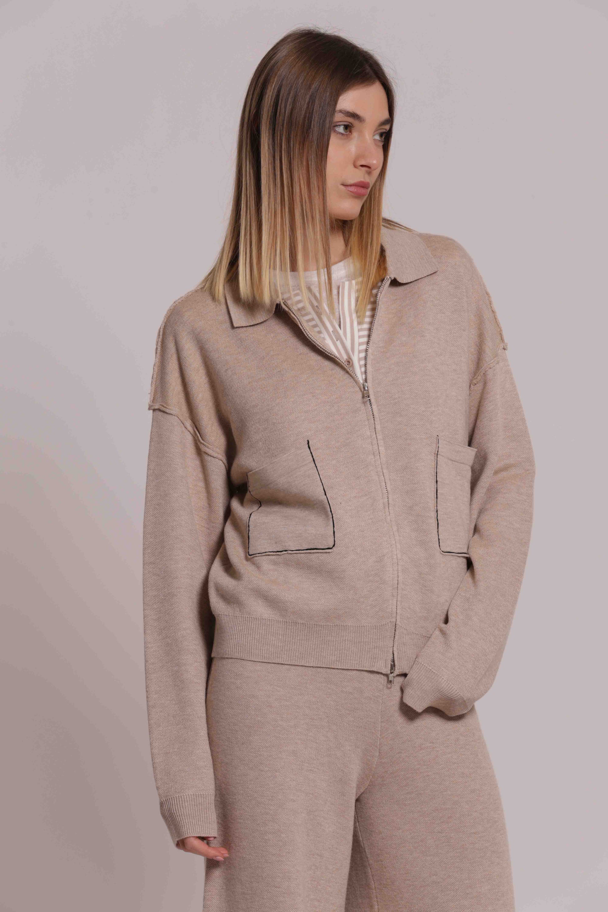 MIMI MUA FIRENZE-MAGLIA CON ZIP