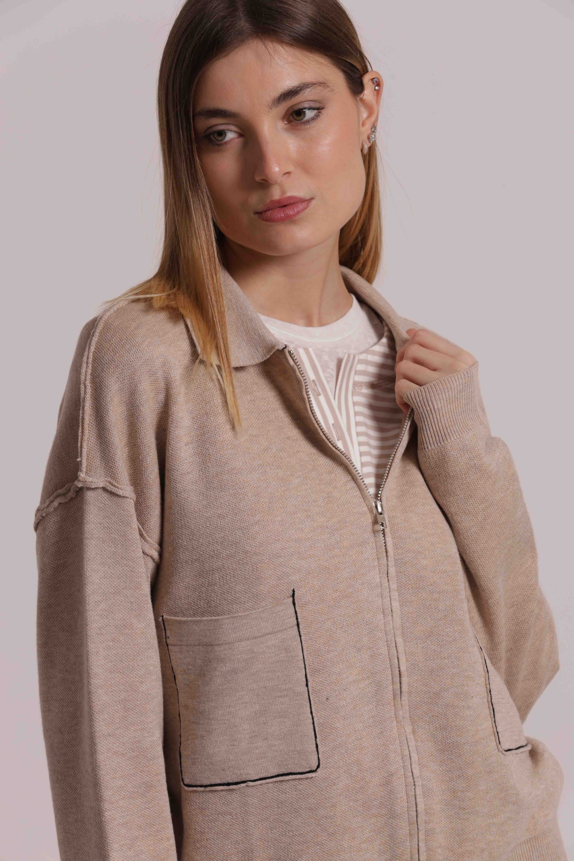 MIMI MUA FIRENZE-MAGLIA CON ZIP