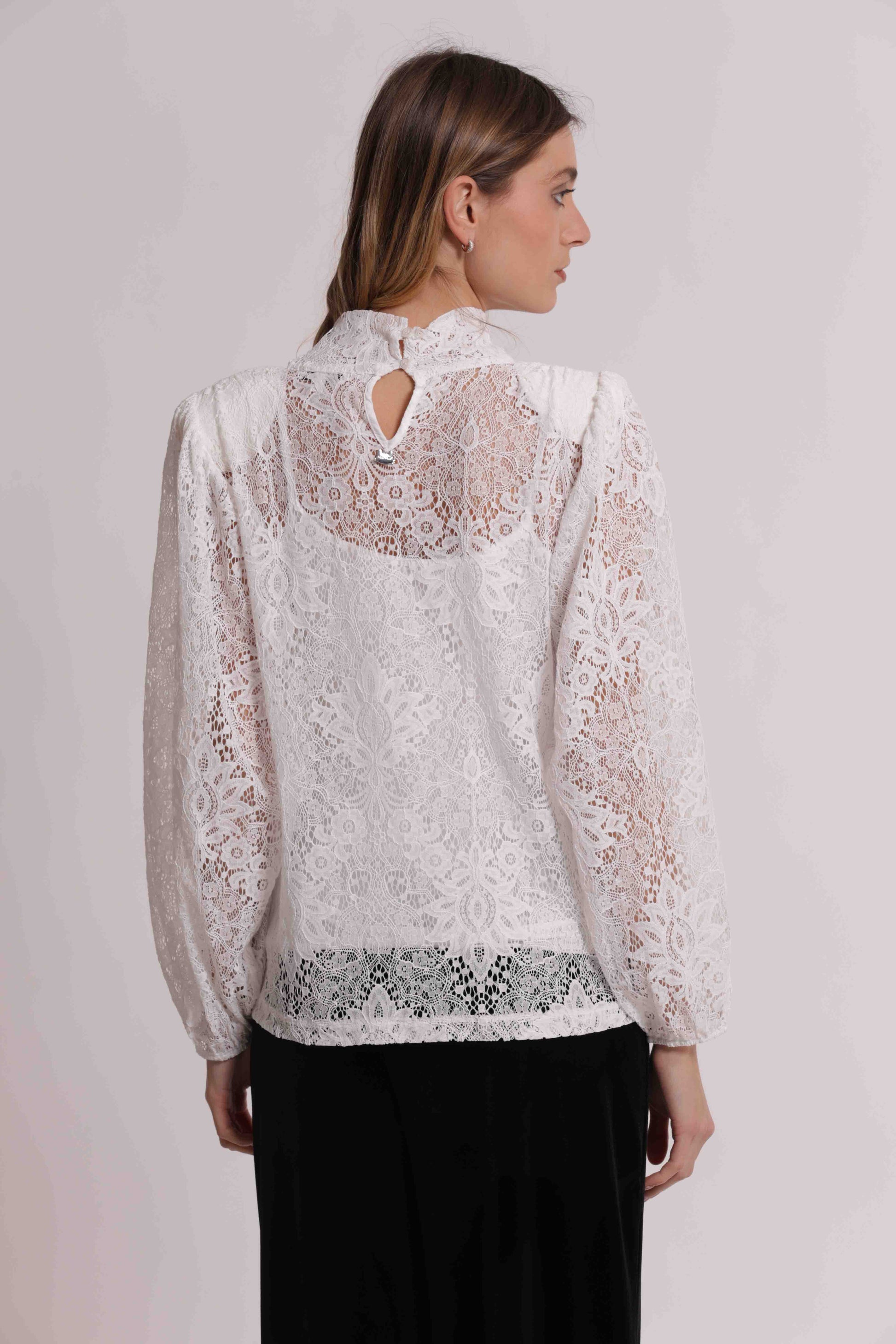 MIMI MUA FIRENZE-BLUSA IN PIZZO