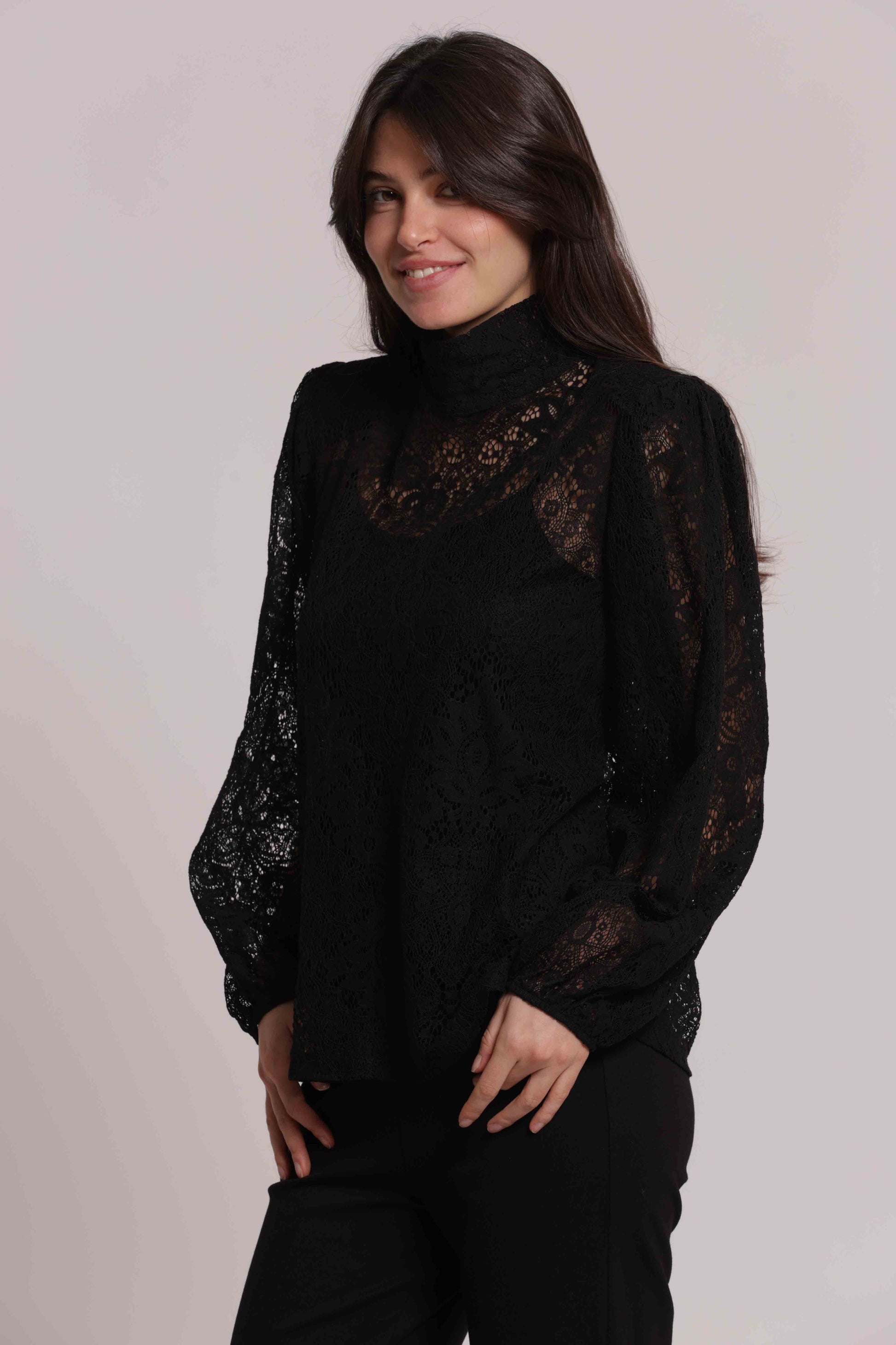 MIMI MUA FIRENZE-BLUSA IN PIZZO
