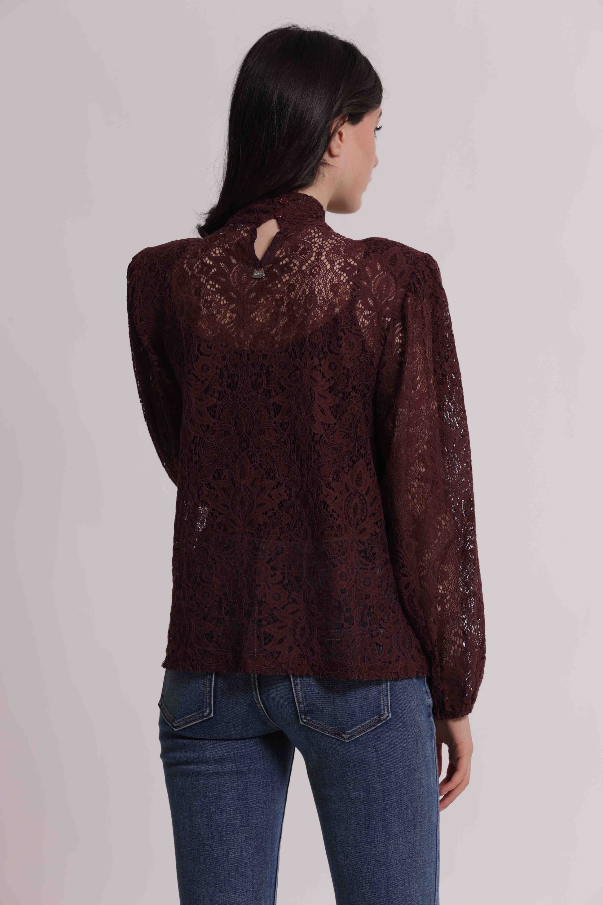 MIMI MUA FIRENZE-BLUSA IN PIZZO