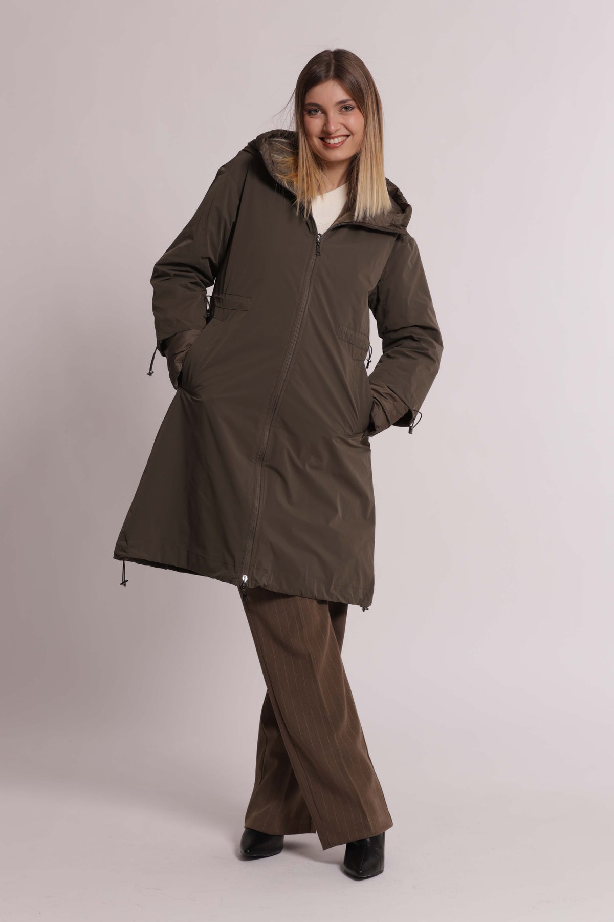 MIMI MUA FIRENZE-PIUMINO LUNGO REVERSIBILE CON COULISSE