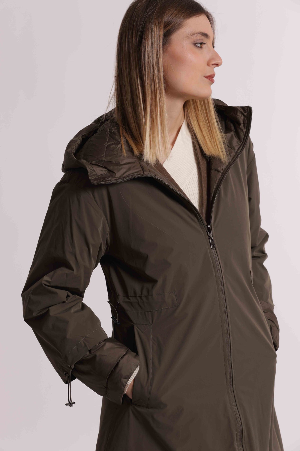 MIMI MUA FIRENZE-PIUMINO LUNGO REVERSIBILE CON COULISSE