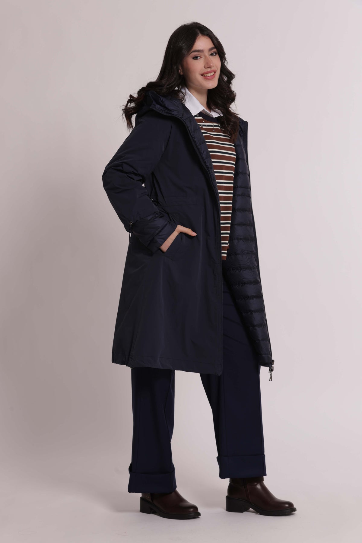 MIMI MUA FIRENZE-PIUMINO LUNGO REVERSIBILE CON COULISSE