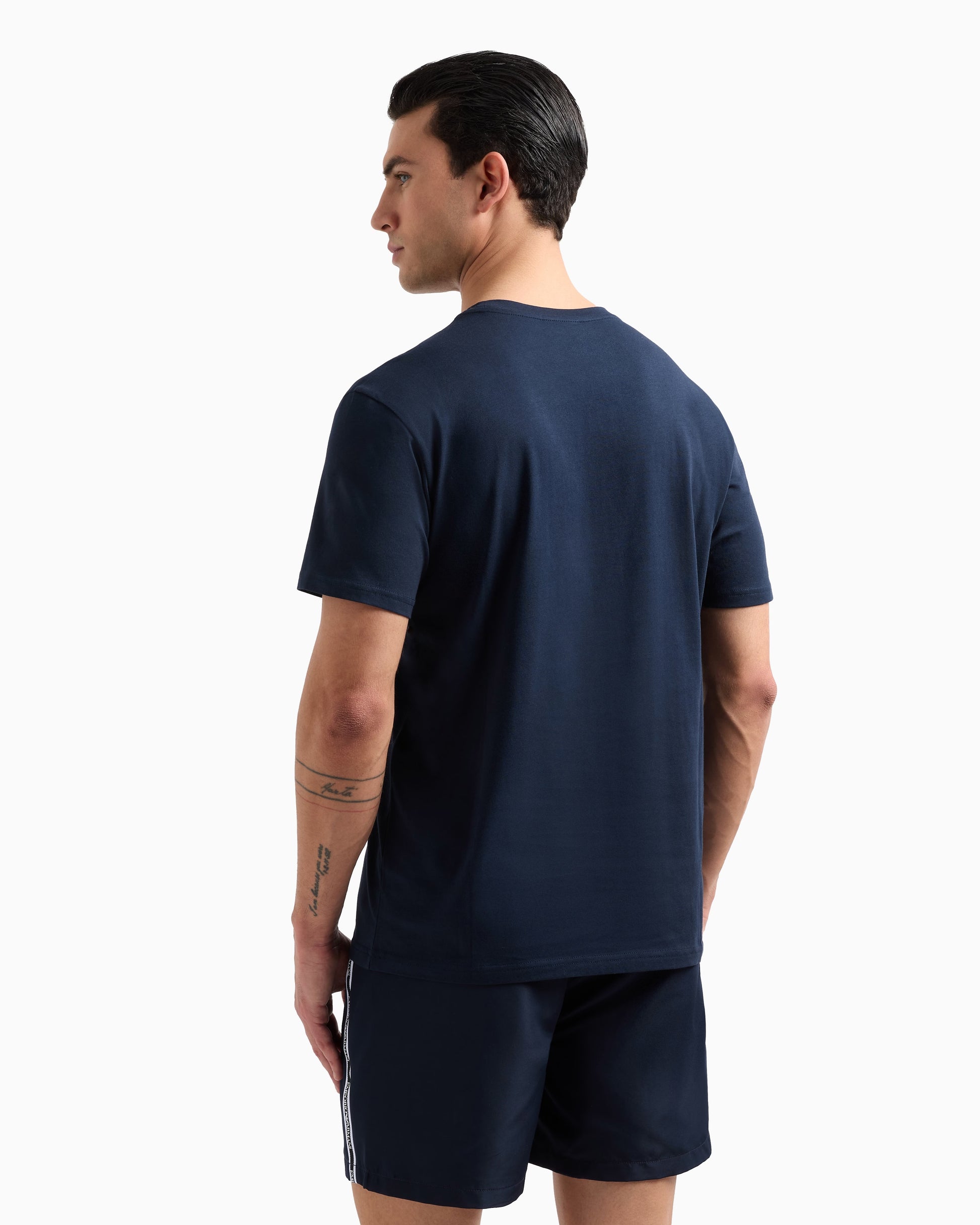 T-SHIRT BEACHWEAR IN JERSEY ORGANICO STAMPA LOGO BOLD ASV