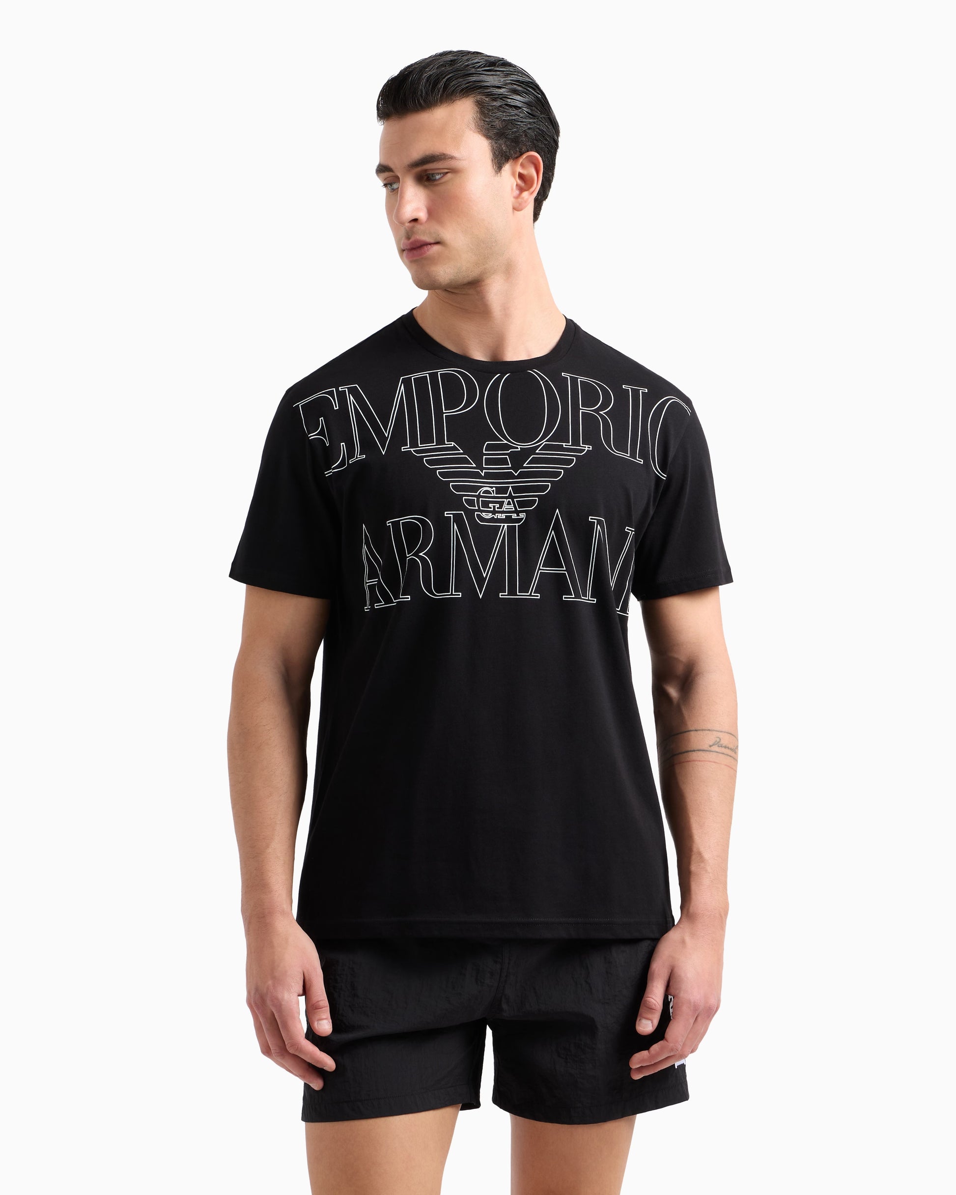 T-SHIRT BEACHWEAR IN JERSEY ORGANICO STAMPA LOGO BOLD ASV
