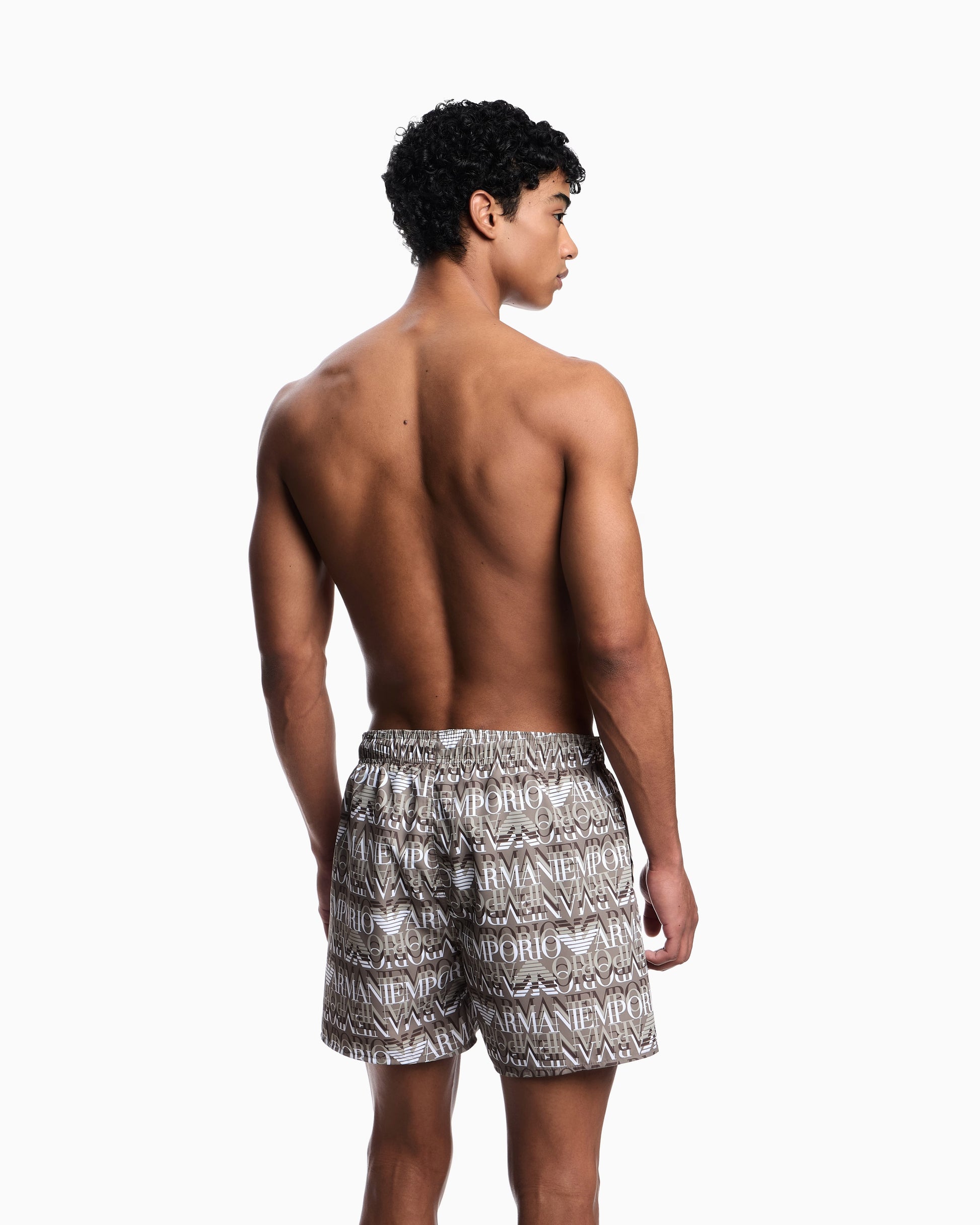 COSTUME SHORTS CON MACRO LOGO ALL OVER