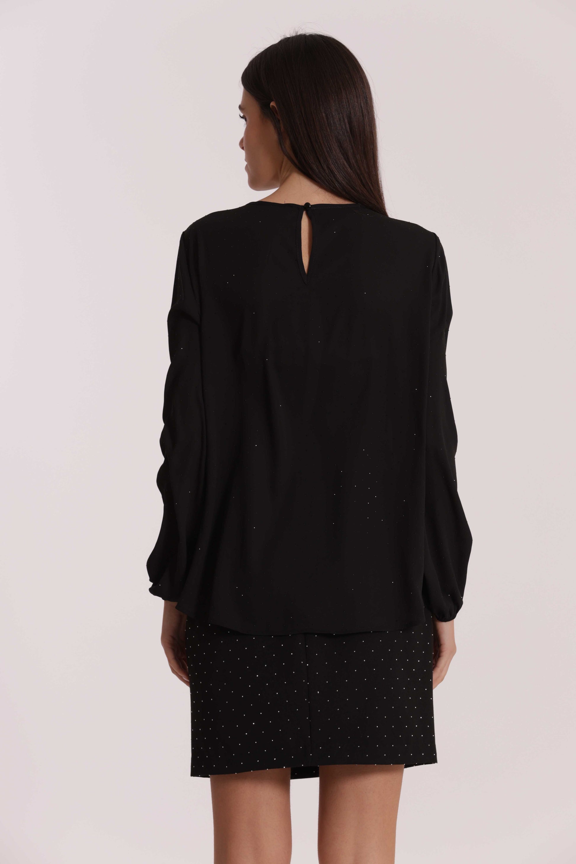 BLUSA IN GEORGETTE CON STRASS