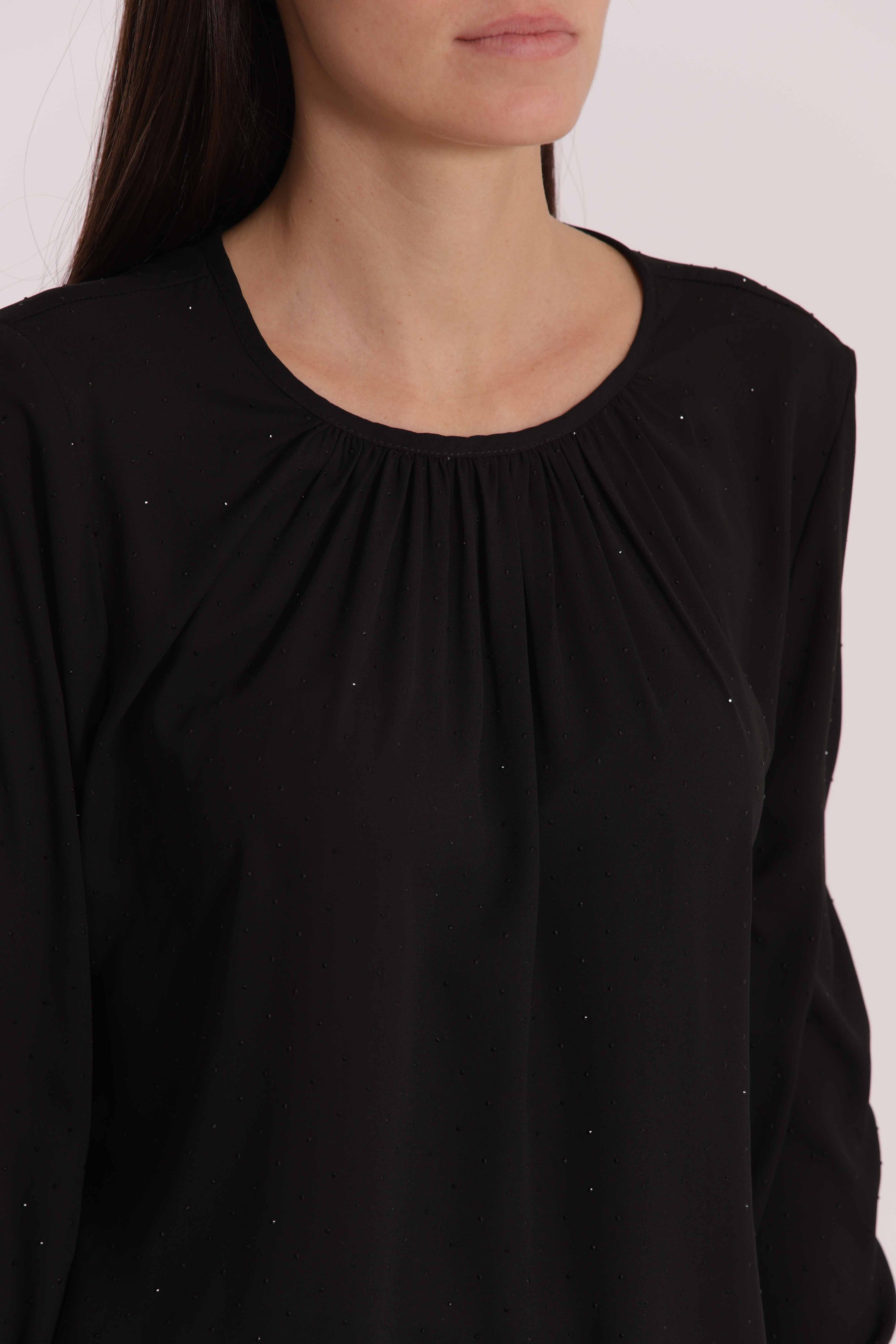 BLUSA IN GEORGETTE CON STRASS