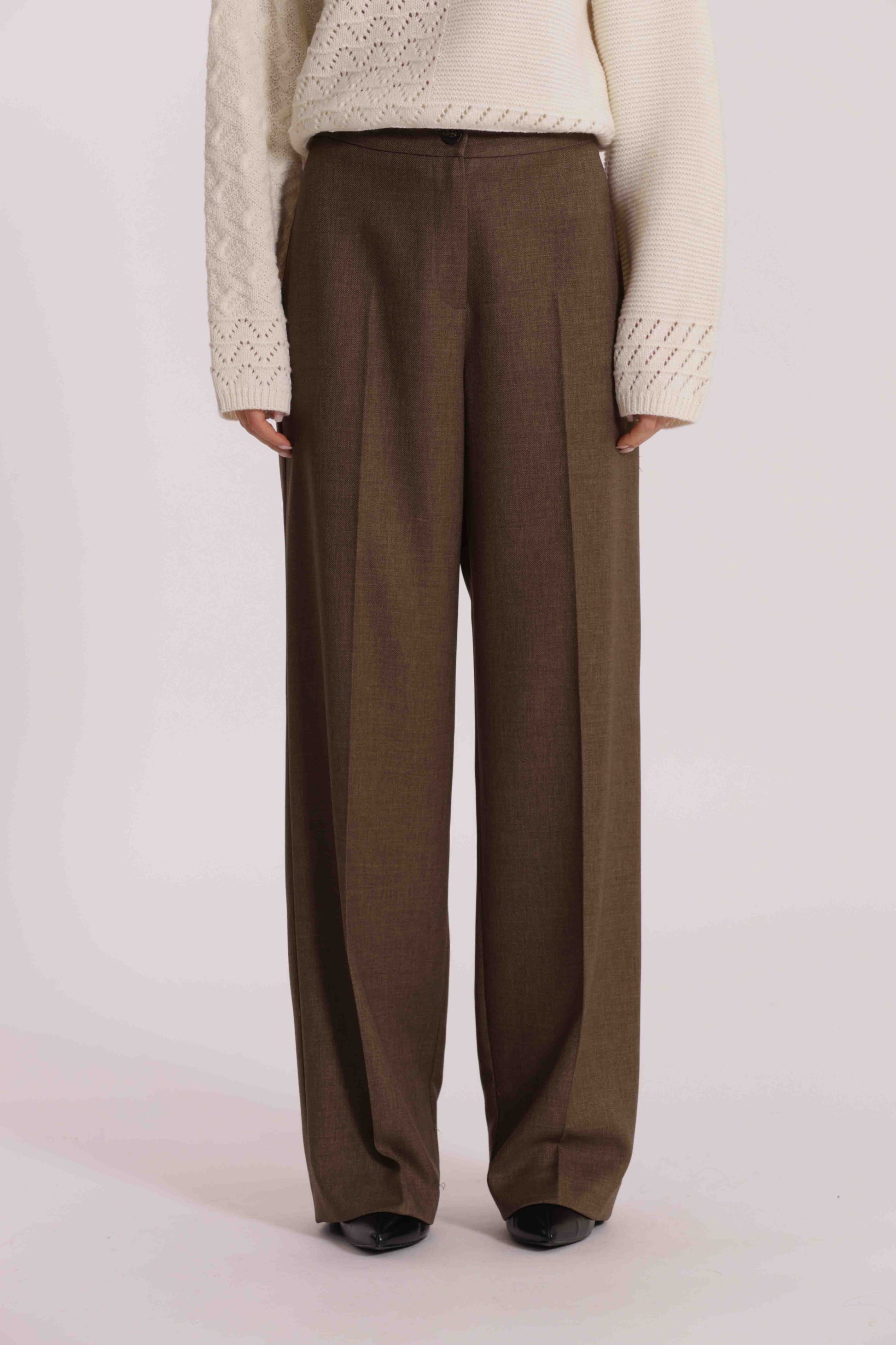PANTALONE PALAZZO IN TESSUTO FIAMMATO