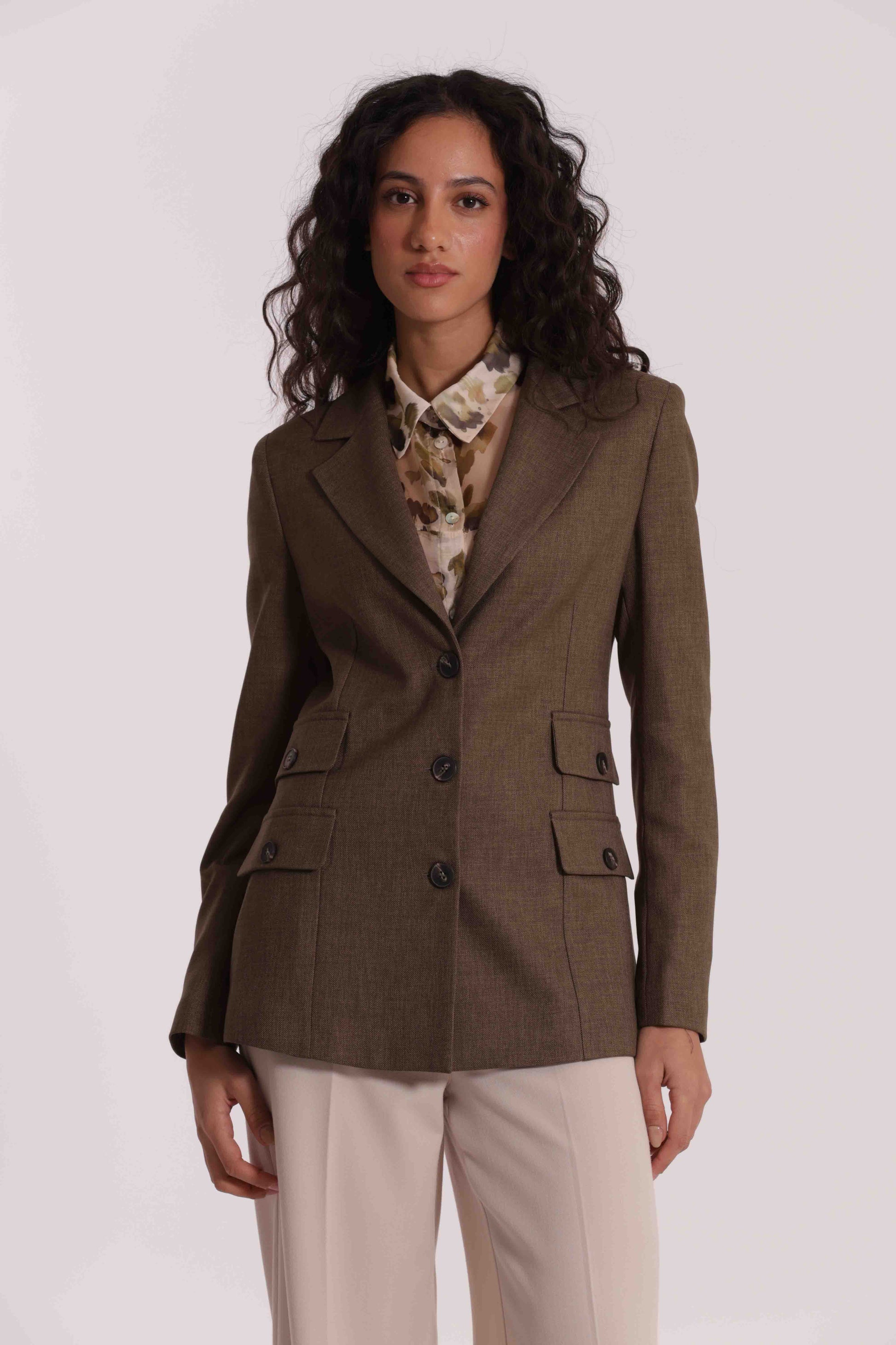 GIACCA LUNGA QUATTRO TASCHE MILITARE