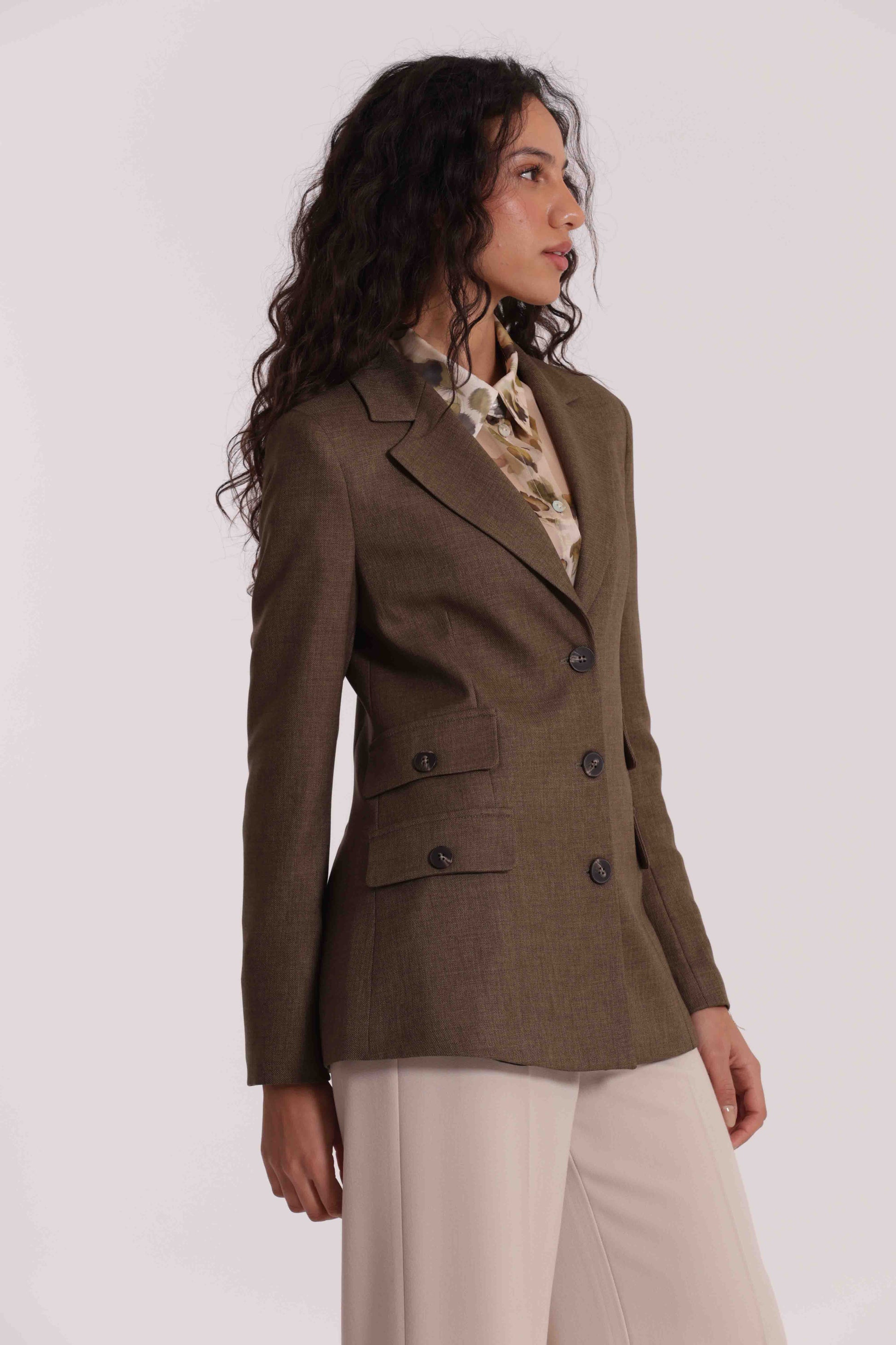 GIACCA LUNGA QUATTRO TASCHE MILITARE