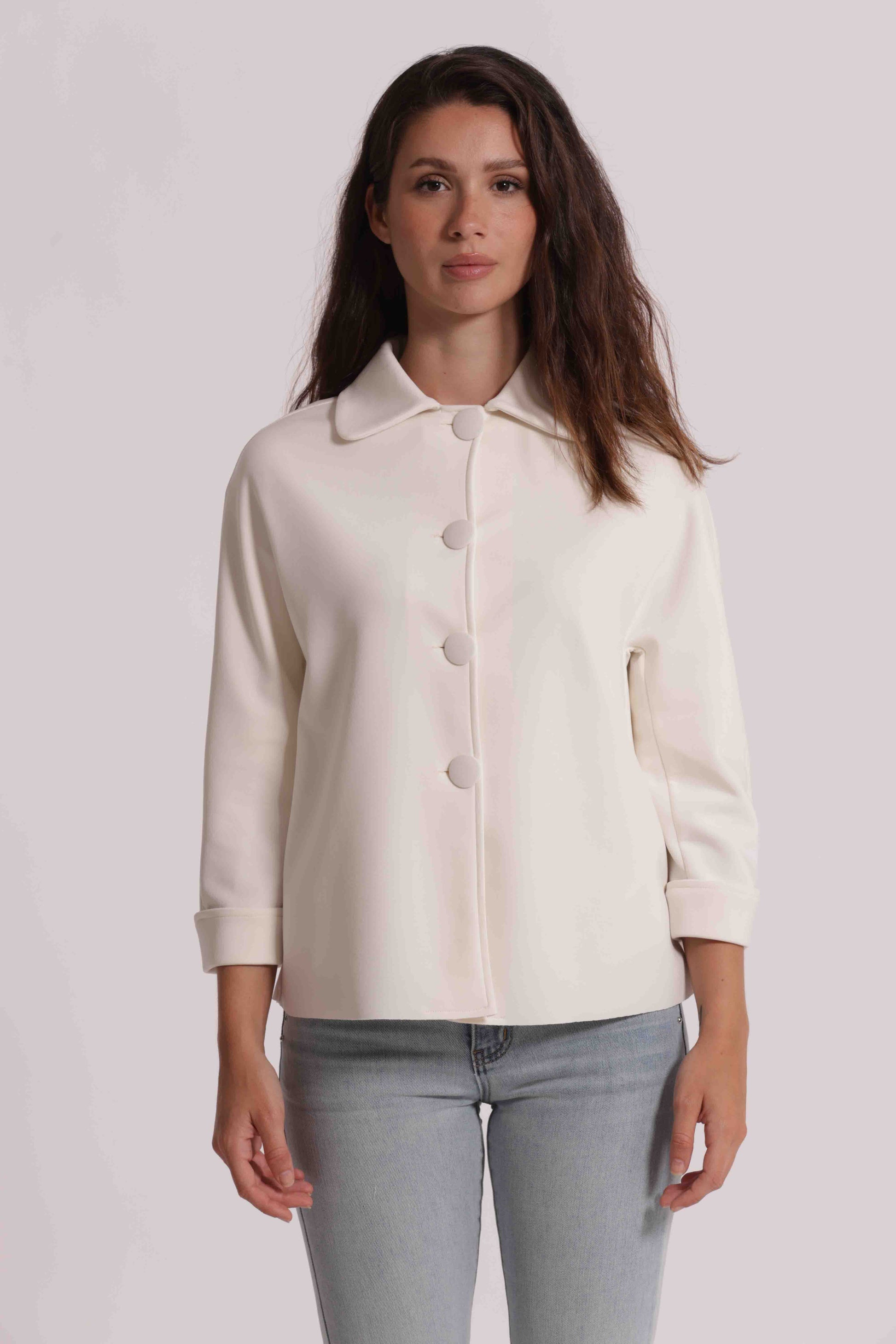 GIACCA IN NEOPRENE CON BOTTONI