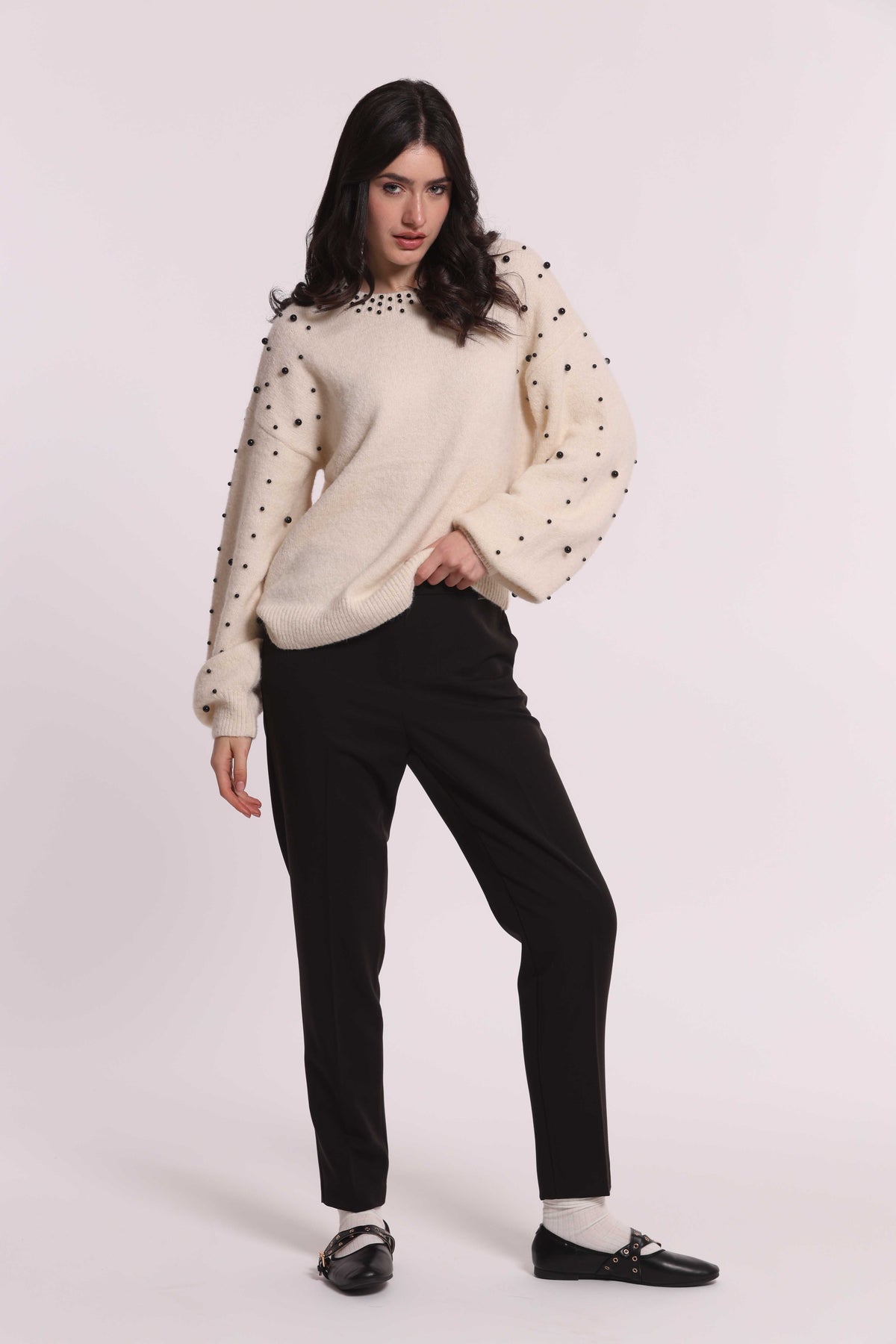MIMI MUA FIRENZE-PANTALONE SIGARETTA CON ELASTICO DIETRO IN TESSUTO