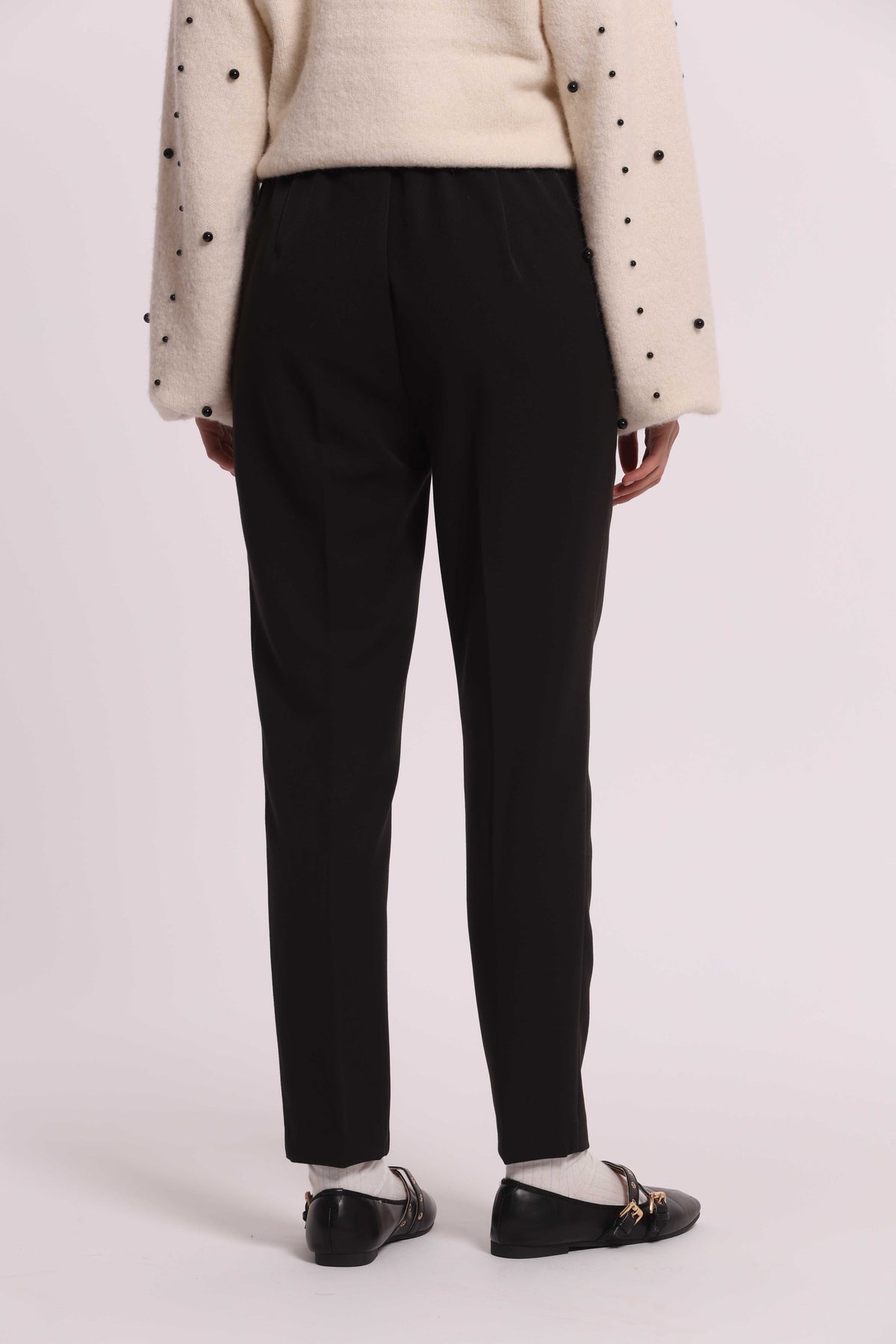 MIMI MUA FIRENZE-PANTALONE SIGARETTA CON ELASTICO DIETRO IN TESSUTO
