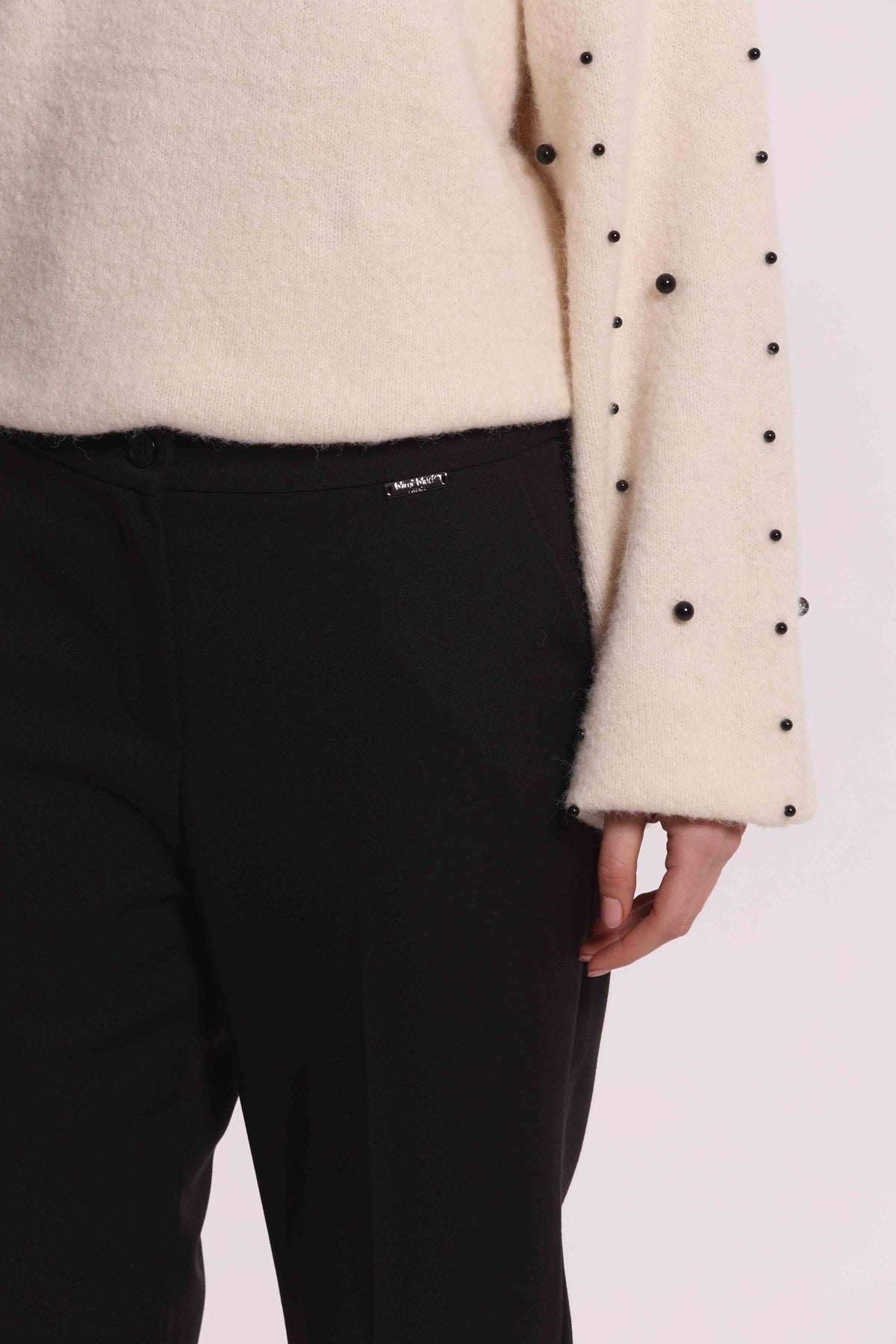 MIMI MUA FIRENZE-PANTALONE SIGARETTA CON ELASTICO DIETRO IN TESSUTO