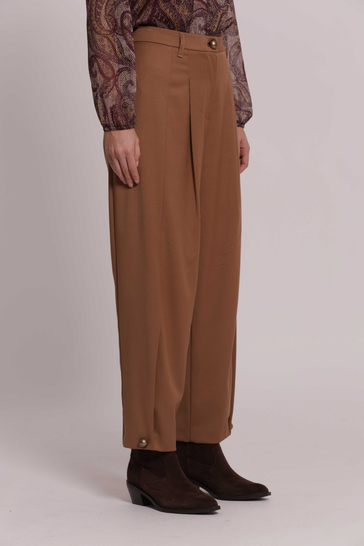 MIMI MUA FIRENZE-PANTALONE CON PINCES TESSUTO VANZ