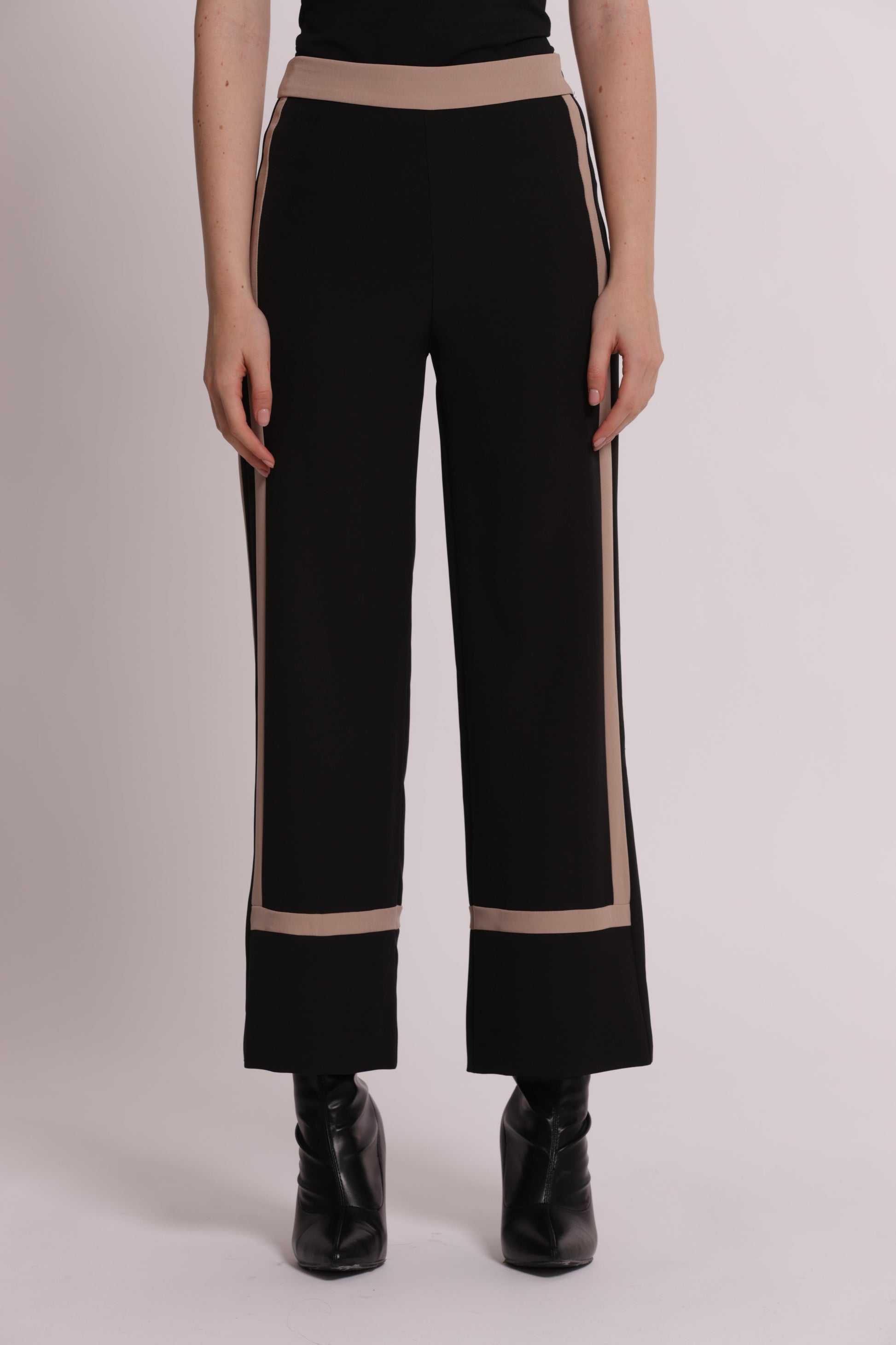 MIMI MUA FIRENZE-PANTALONE BICOLOR IN TESSUTO TECNICO