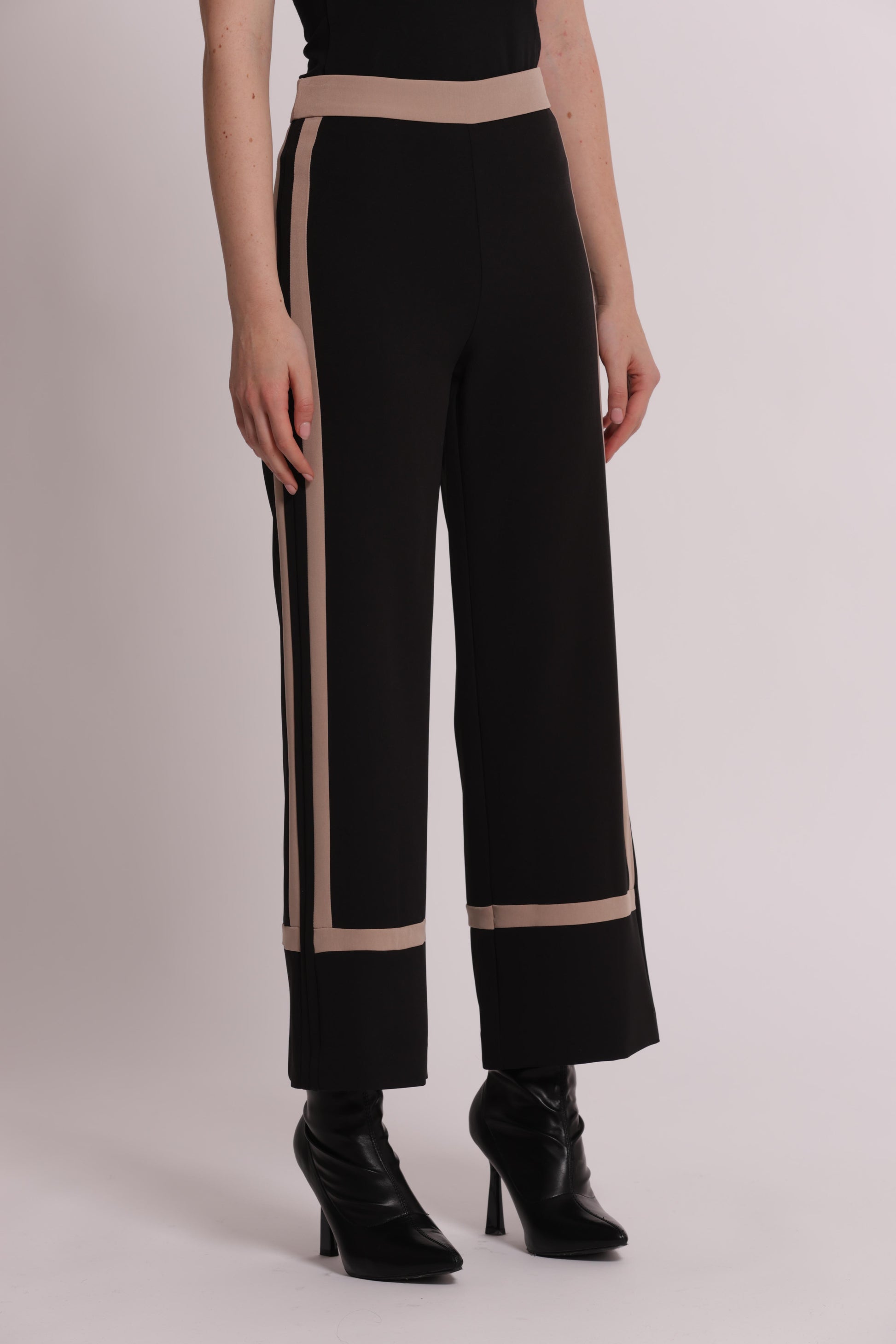 MIMI MUA FIRENZE-PANTALONE BICOLOR IN TESSUTO TECNICO