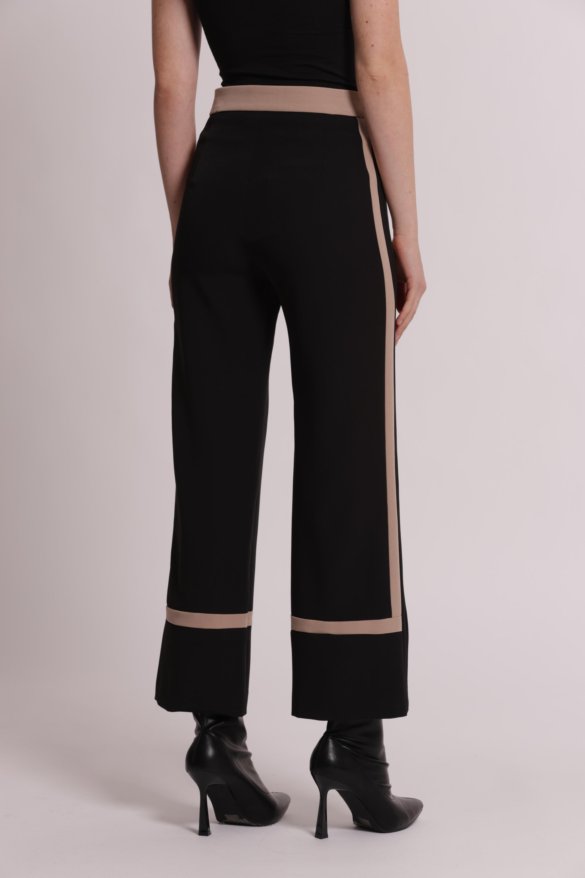 MIMI MUA FIRENZE-PANTALONE BICOLOR IN TESSUTO TECNICO