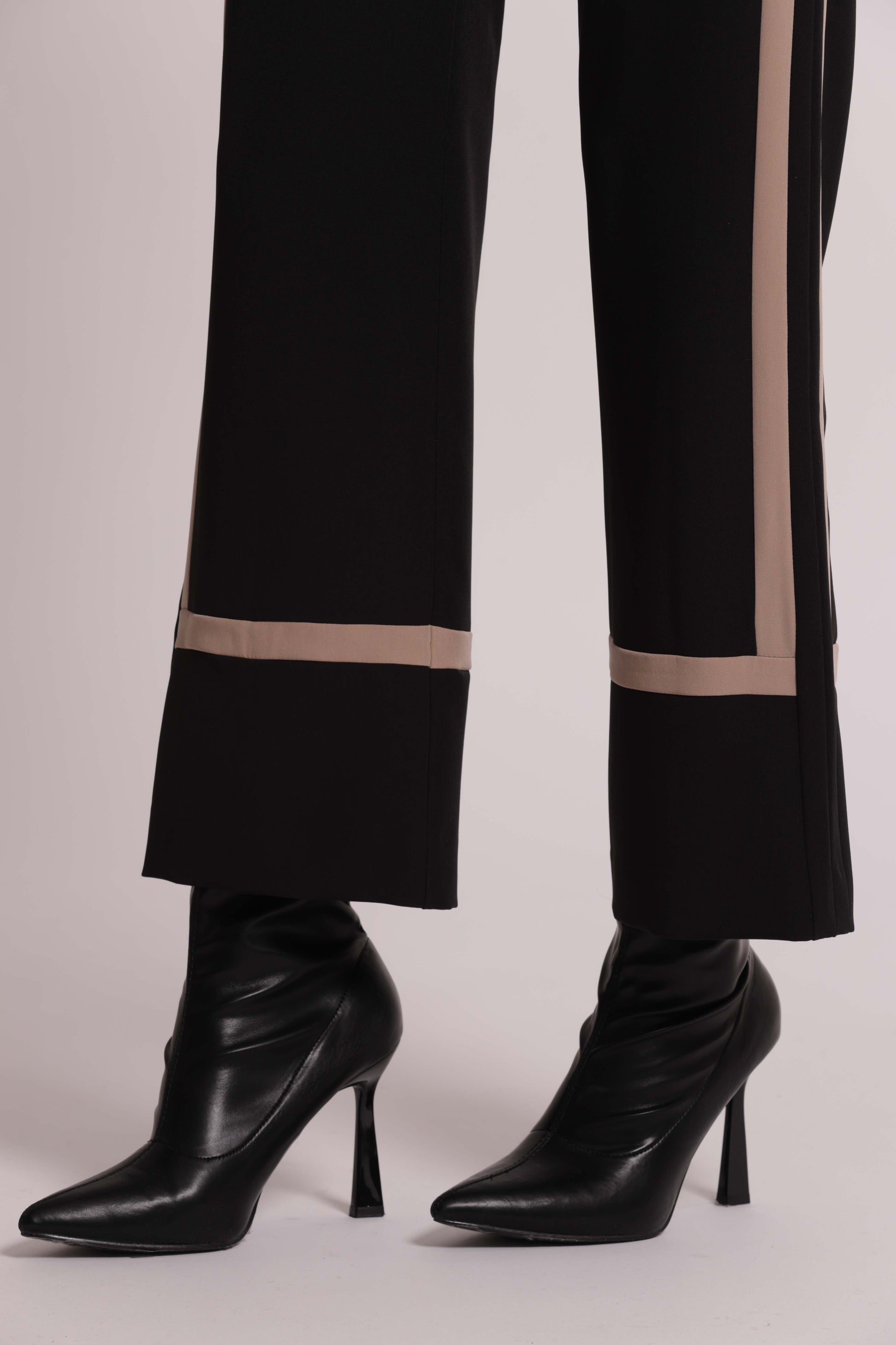 MIMI MUA FIRENZE-PANTALONE BICOLOR IN TESSUTO TECNICO